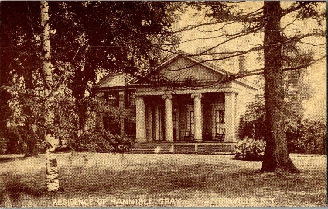 1908. YORKVILLE, NY. RESIDENCE OF HANNIBLE GRAY. POSTCARD. RC2