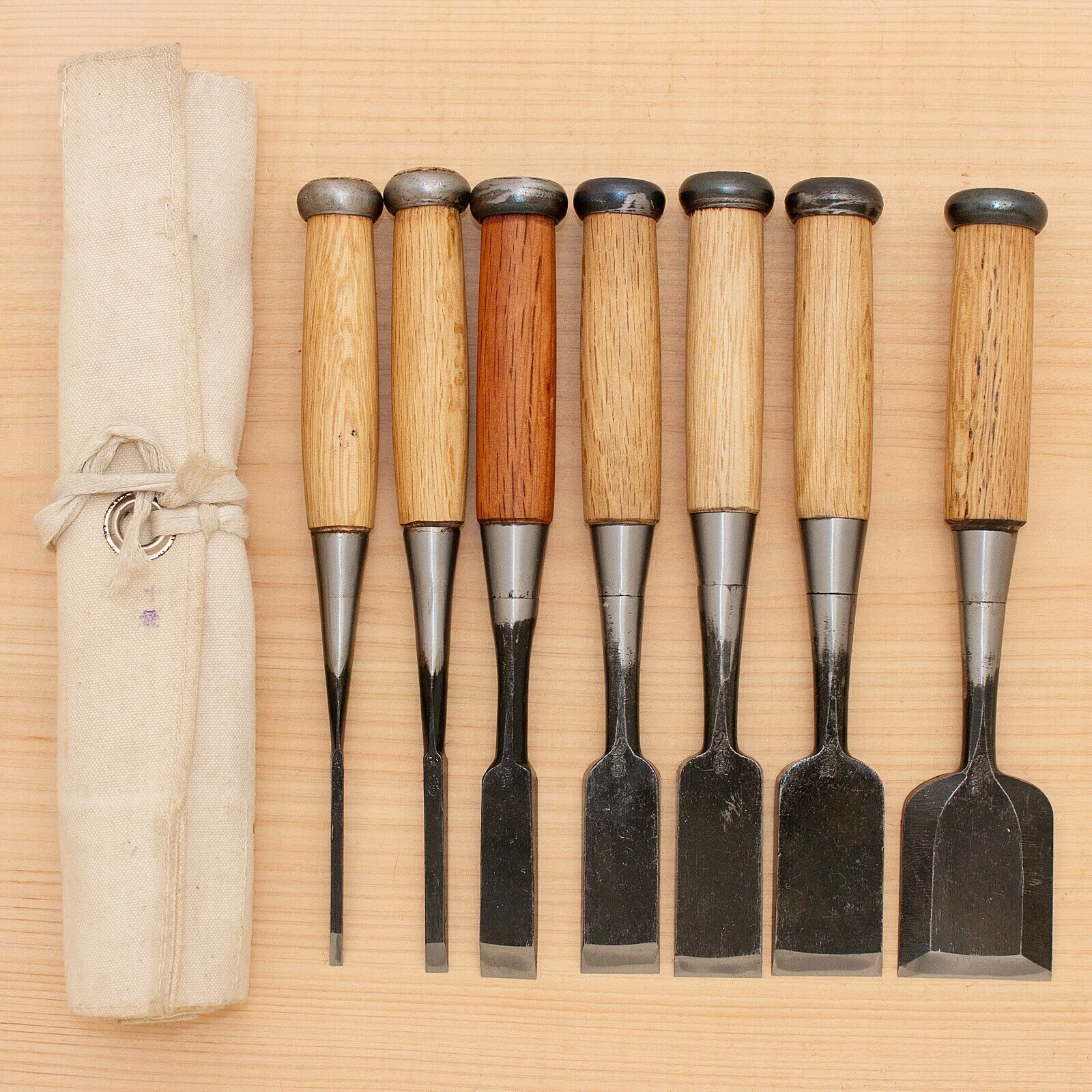 Japanese Chisel Set of 7 Hand Tool wood working #560