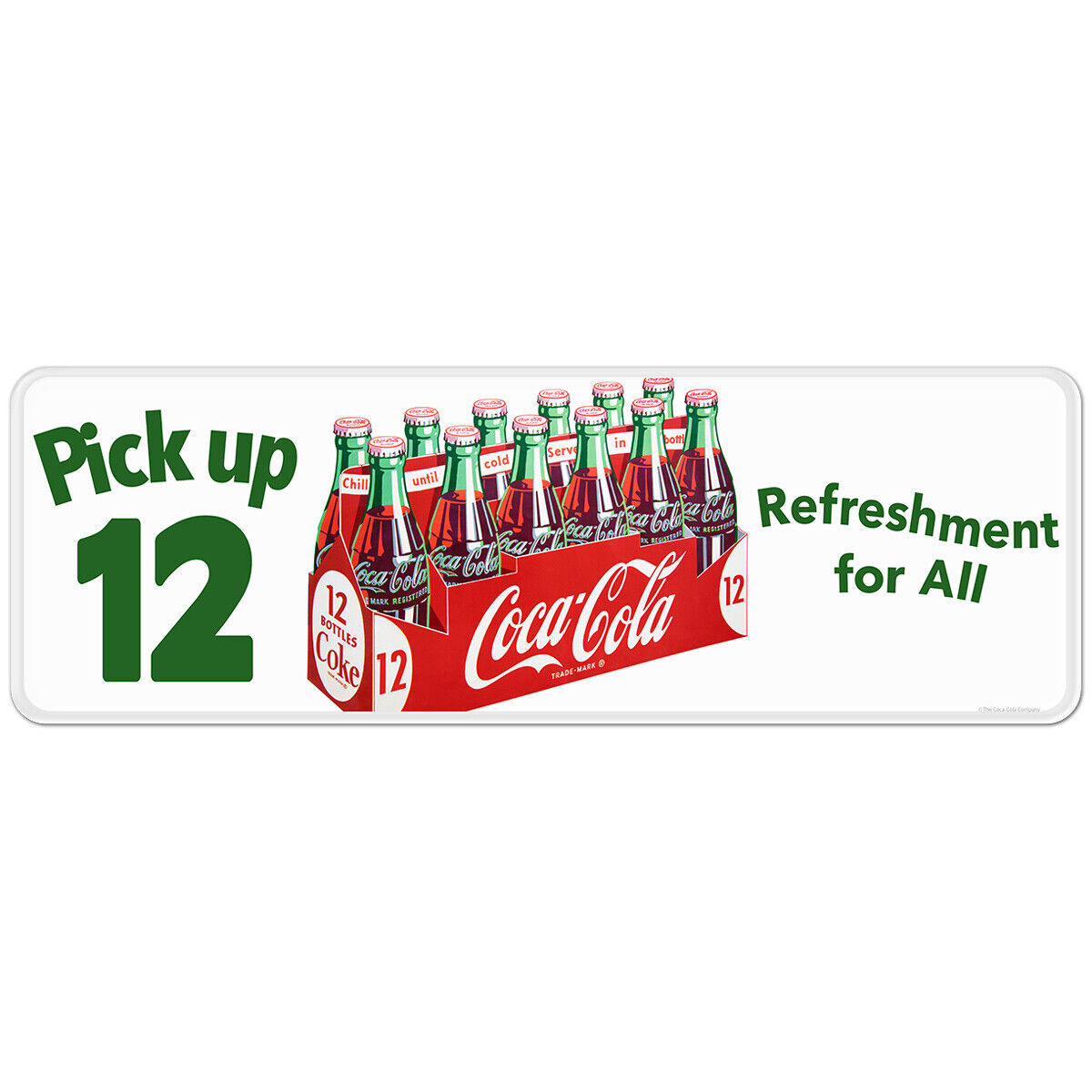 Pick Up 12 Coke Refreshment For All Decal 50s Style Officially Licensed Made US