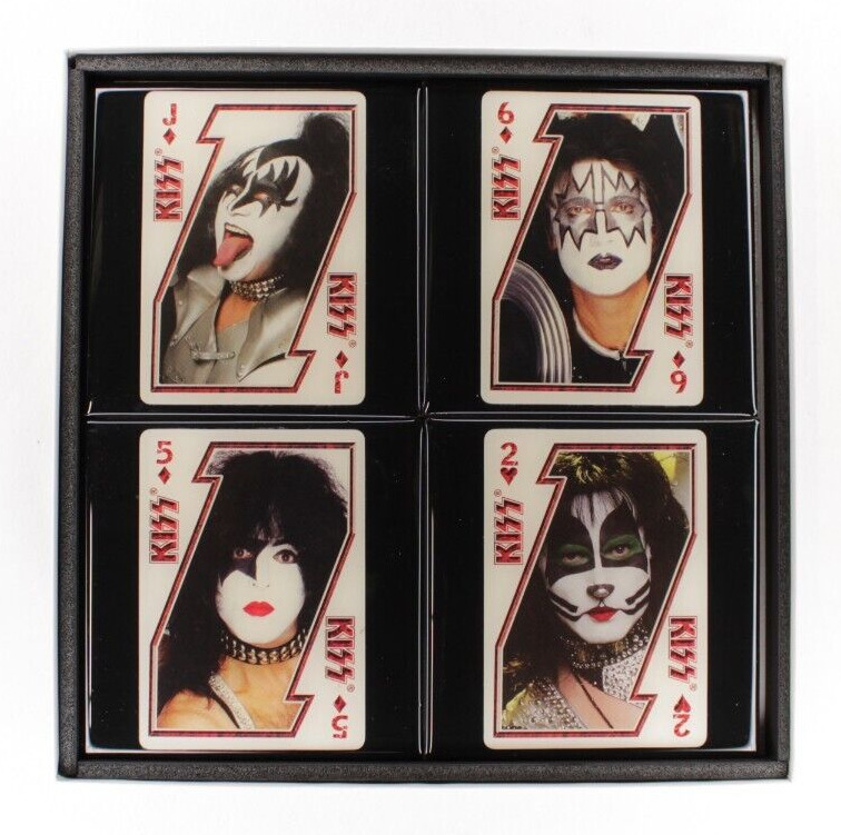 Kiss Collector Card Drink Coaster Set 4 Coasters - Handmade
