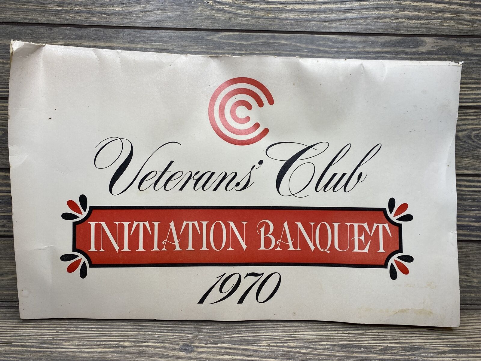 Vintage Veterans Club Invitation Banquet 1970 Plastic Place Mat Birds Lot of 8 