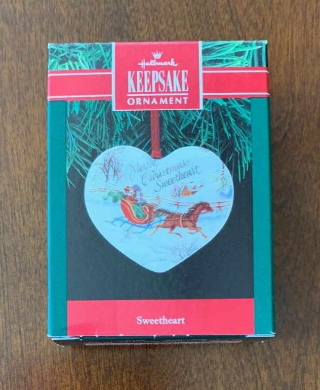 Hallmark 1991 Keepsake Ornament ~ My Christmas Sweetheart  ~ Heart Shaped