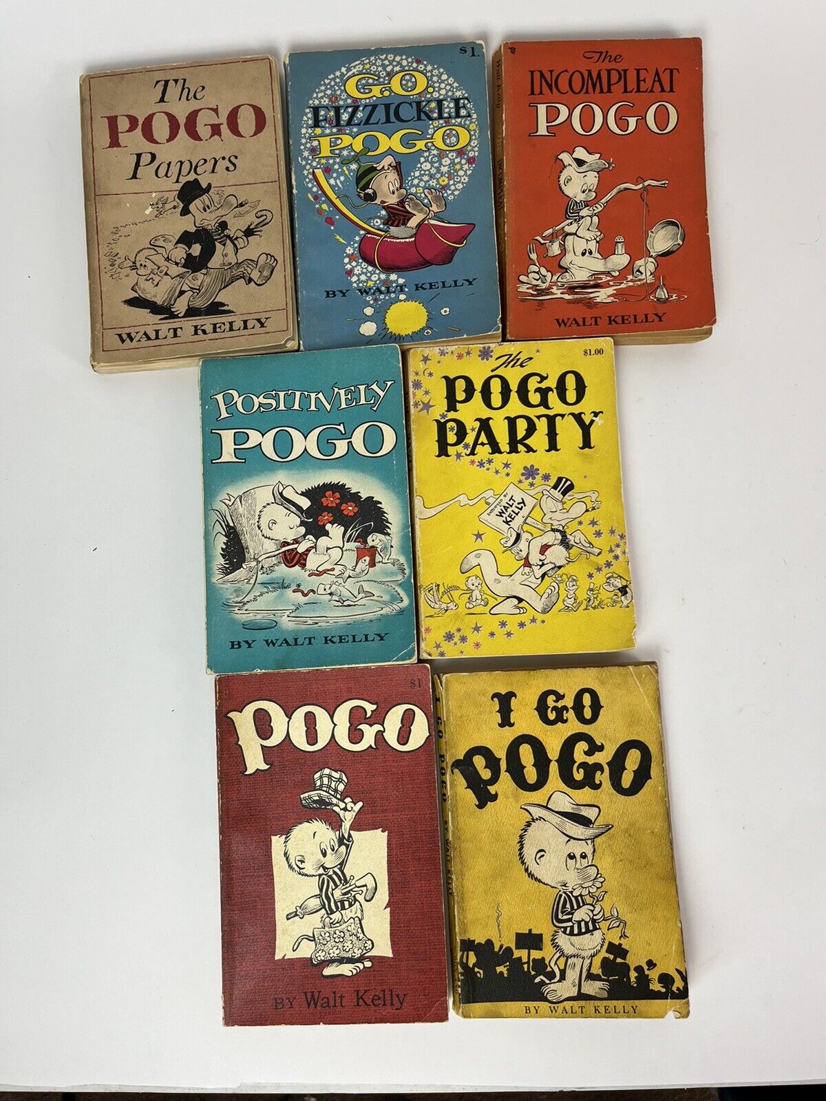 POGO Comic Books by Walt Kelly 5 Books Are First Editions LOT OF 7 Vintage