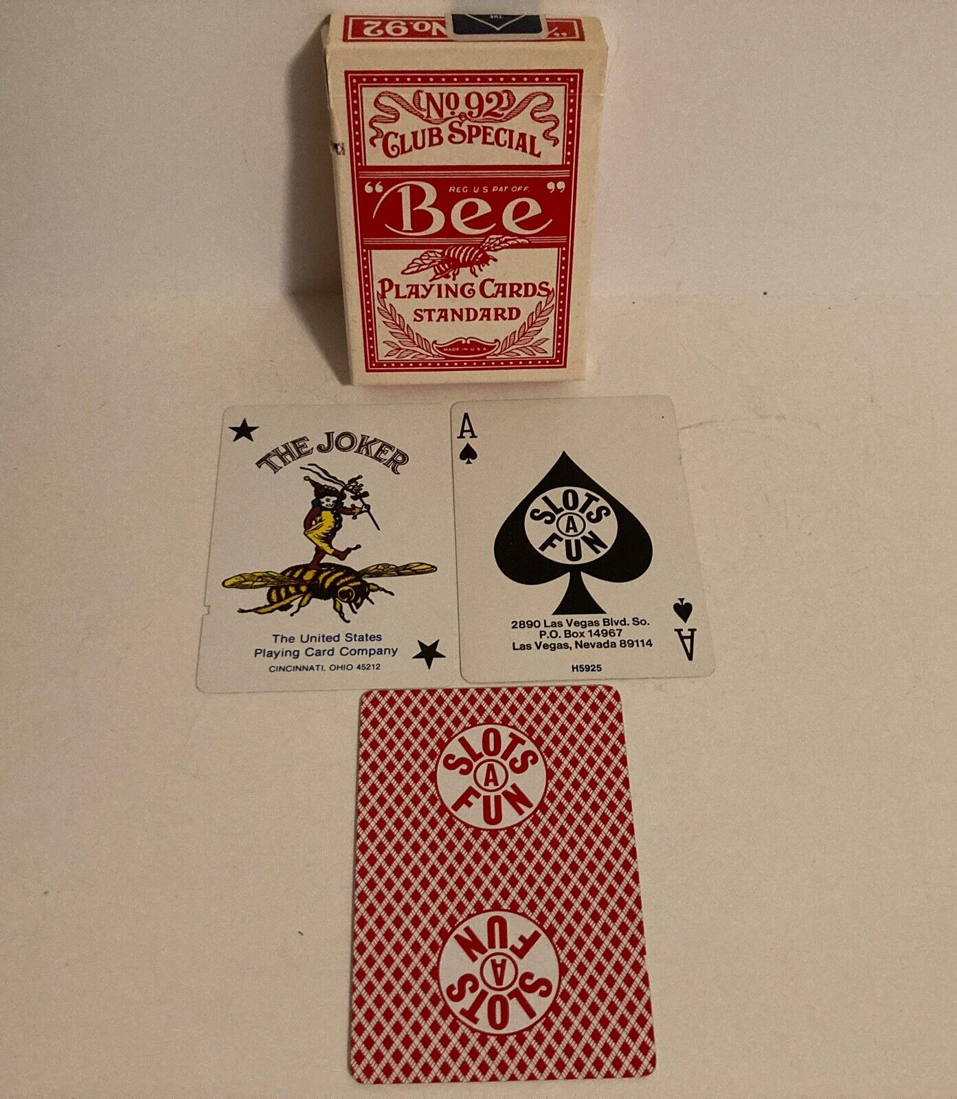 Vintage Slots of Fun Casino Las Vegas No. 92 Bee Club Special Playing Cards Deck