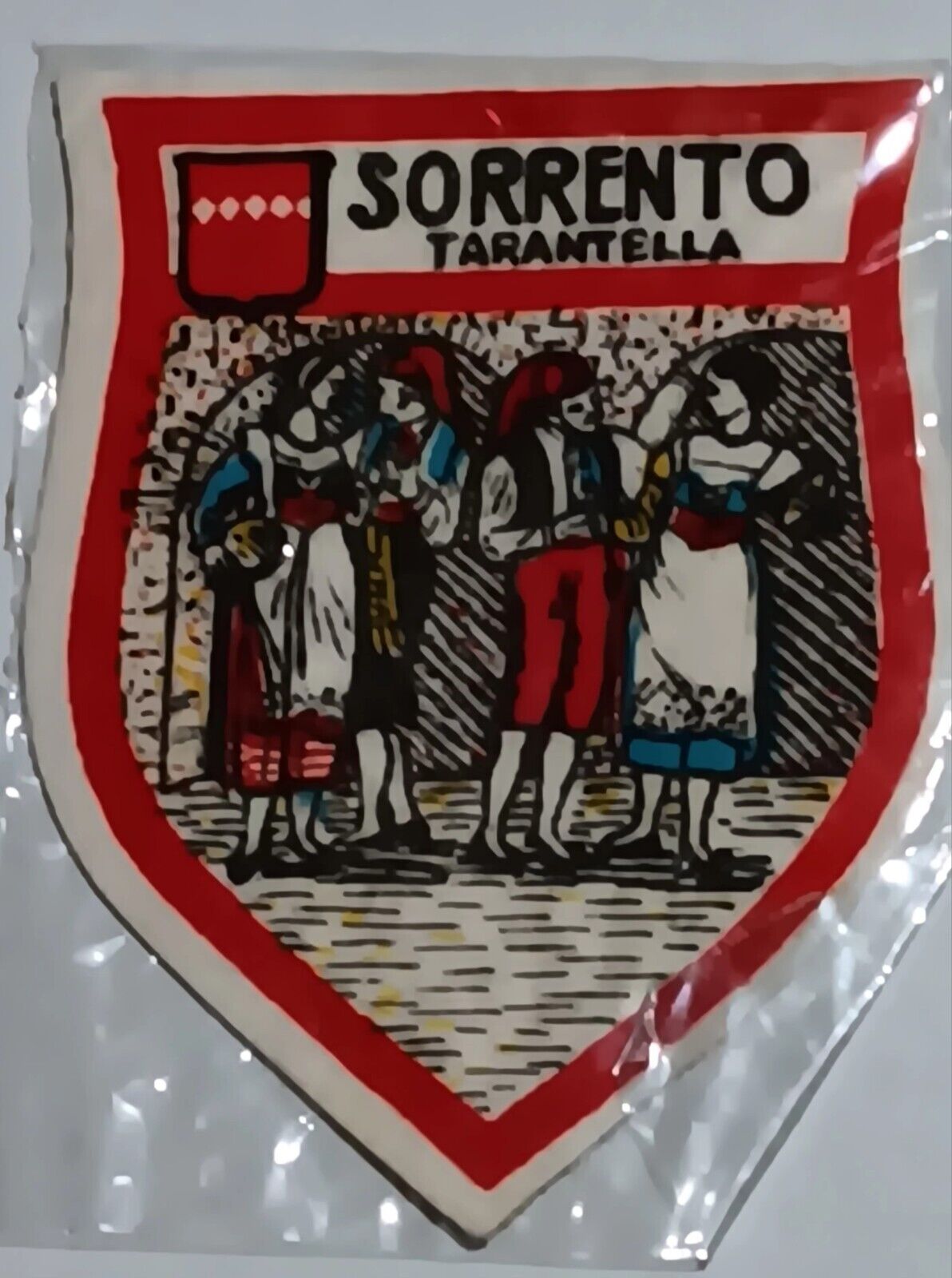 Vintage SORRENTO ITALY - Sew On Cloth Patch TARANTELLA