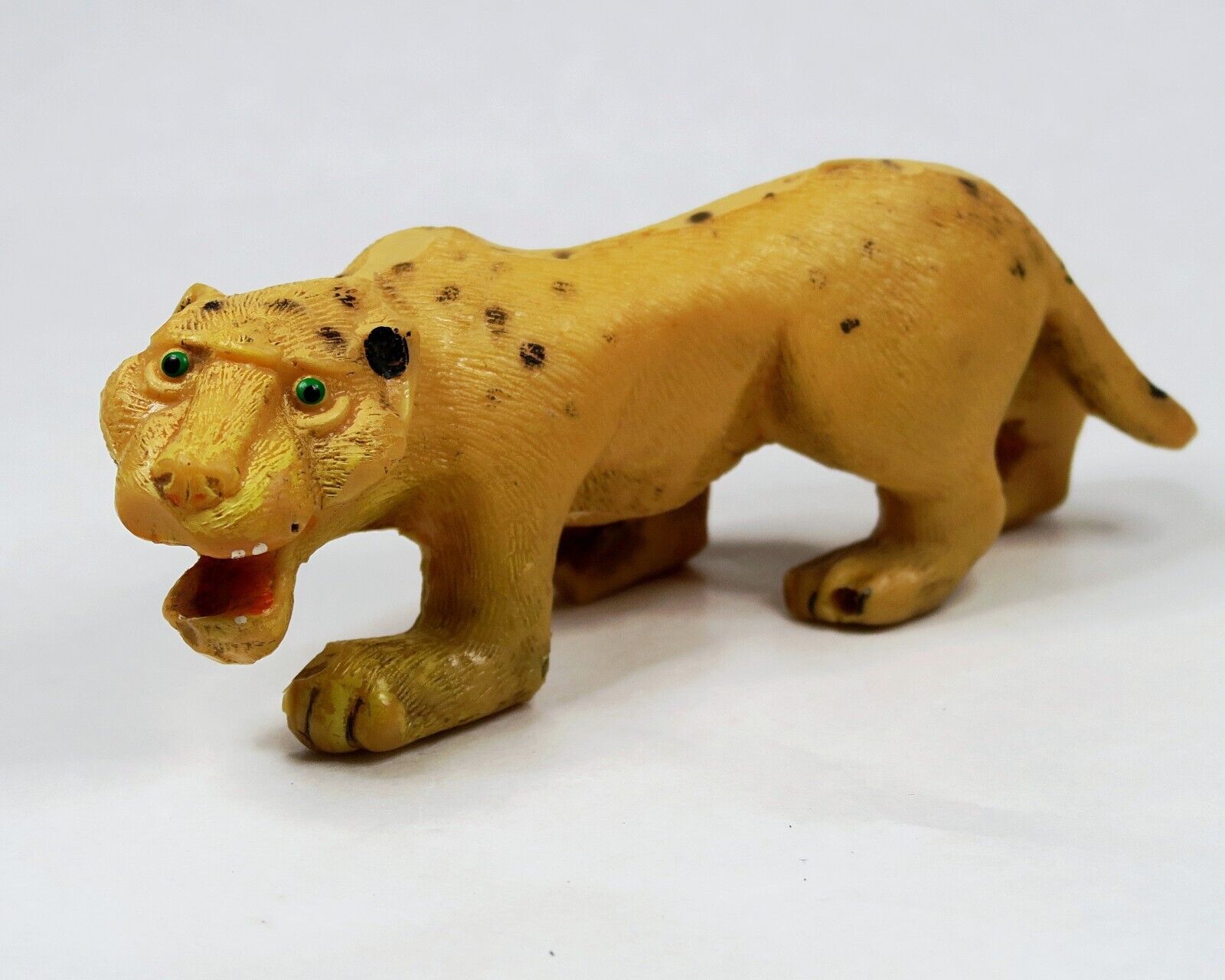 Japan Leopard Figure Vintage Hollow Vinyl African Cat Wild Animal Retro Toys