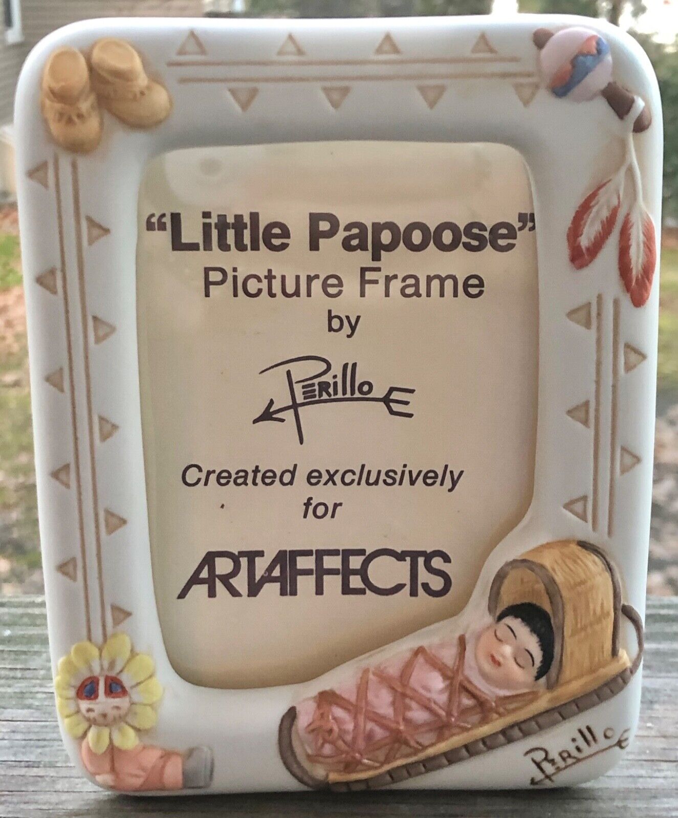 NIB Vintage Little Papoose Gregory Perillo Picture Frame