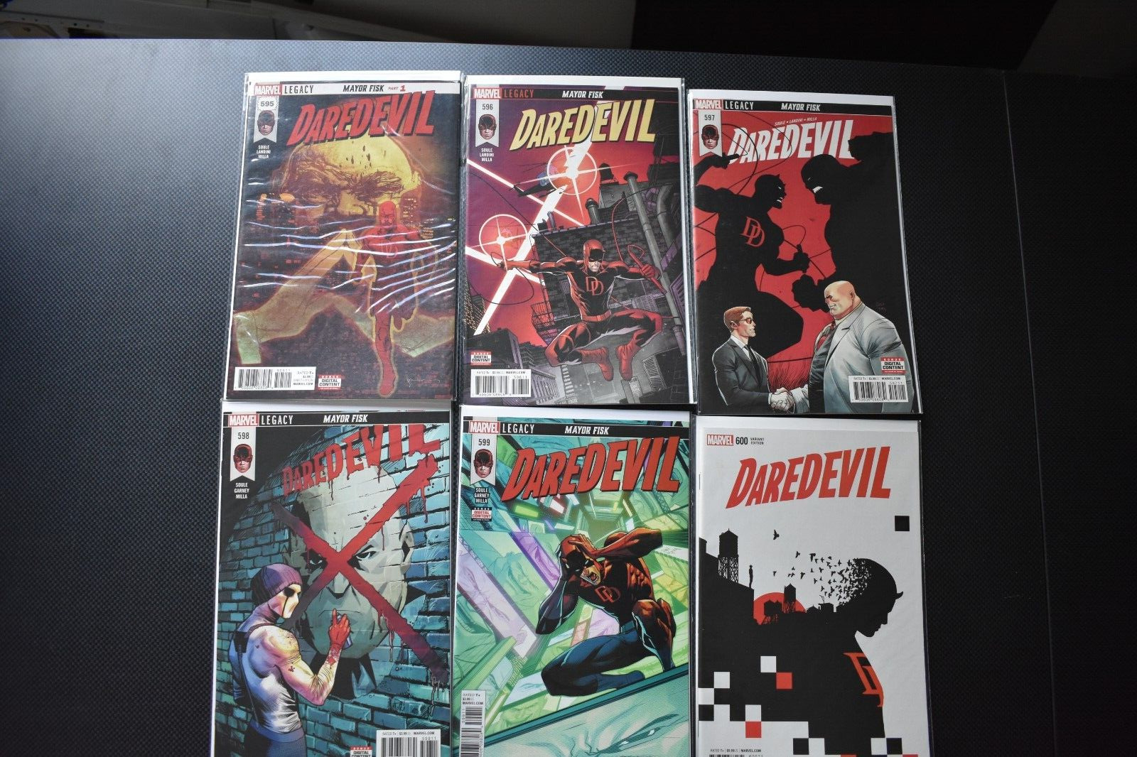 Daredevil #595-600 David Aja Variant Marvel Comics Set 2018 Mayor Fisk & Muse