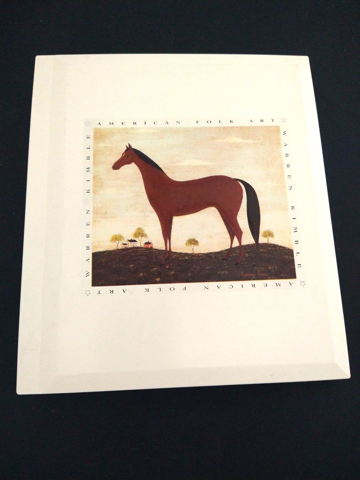 Otagiri Warren Kimble Lacquerware American Folk Art W/Horse Photo Album