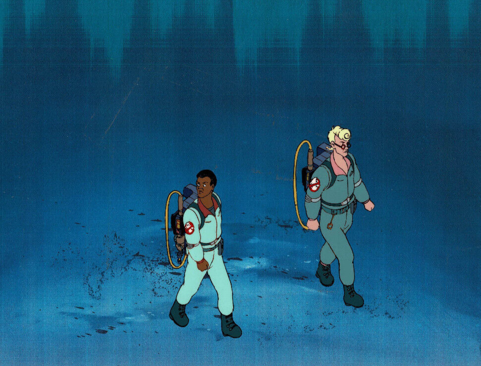 REAL GHOSTBUSTERS Original Production Used Animation Cel ~RG054~ EGON n WINSTON