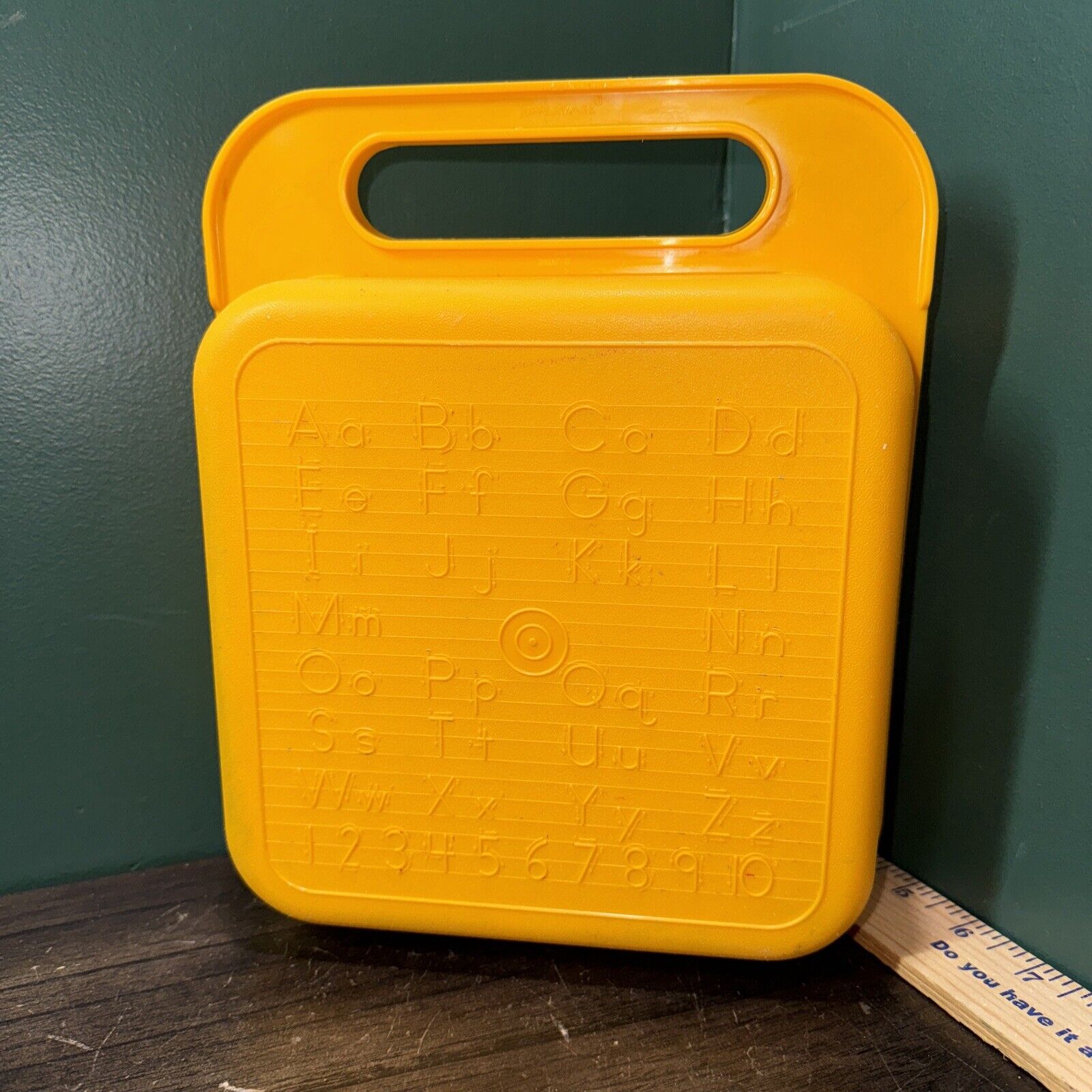 Vintage Tupperware Lunch Box 123 Abc’s Yellow