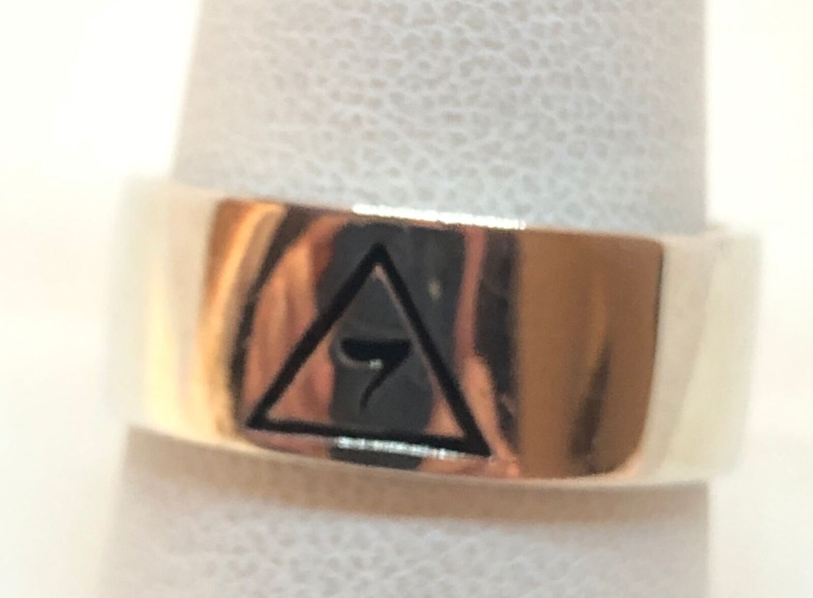 Masonic 925 Sterling Silver Mason Band Ring, 9mm wide size 7.25