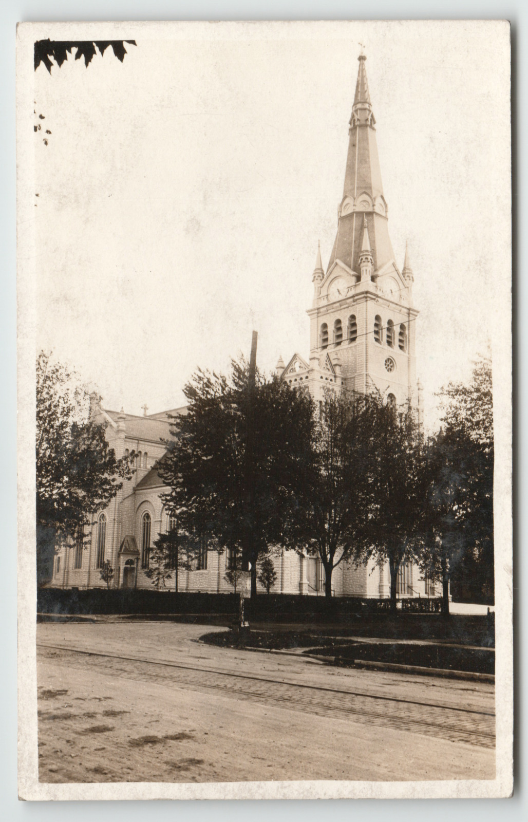 Postcard RPPC Catholic Church in Delphos, OH