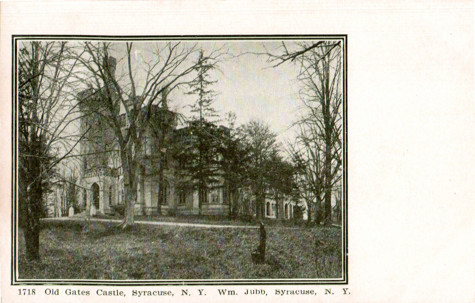 1718 OLD GATES CASTLE Syracuse NY New York, 1905 Wm. Jubb, VTG Postcard