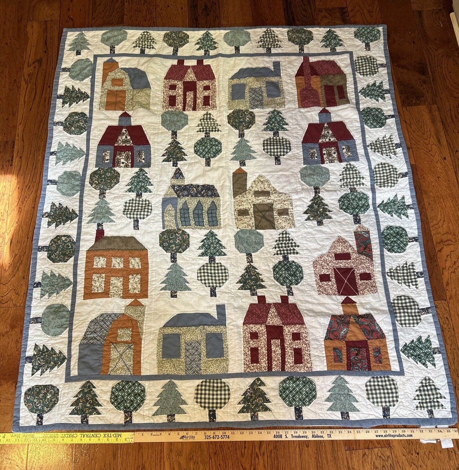 JCPenney Quilt Throw Wall Hanging 50” X 60” GUC Country Home Theme