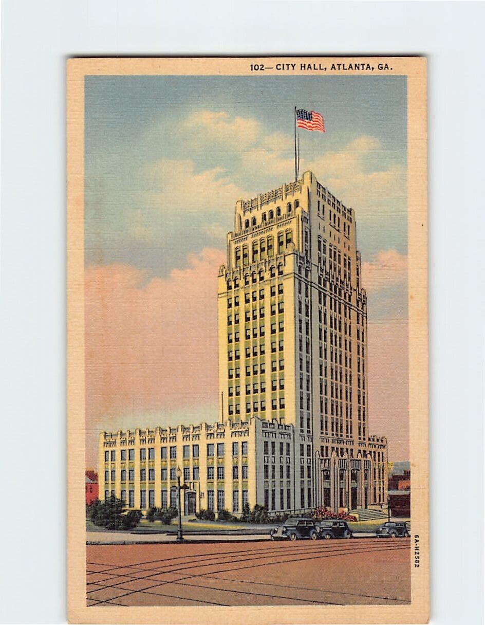 Postcard City Hall Atlanta Georgia USA North America