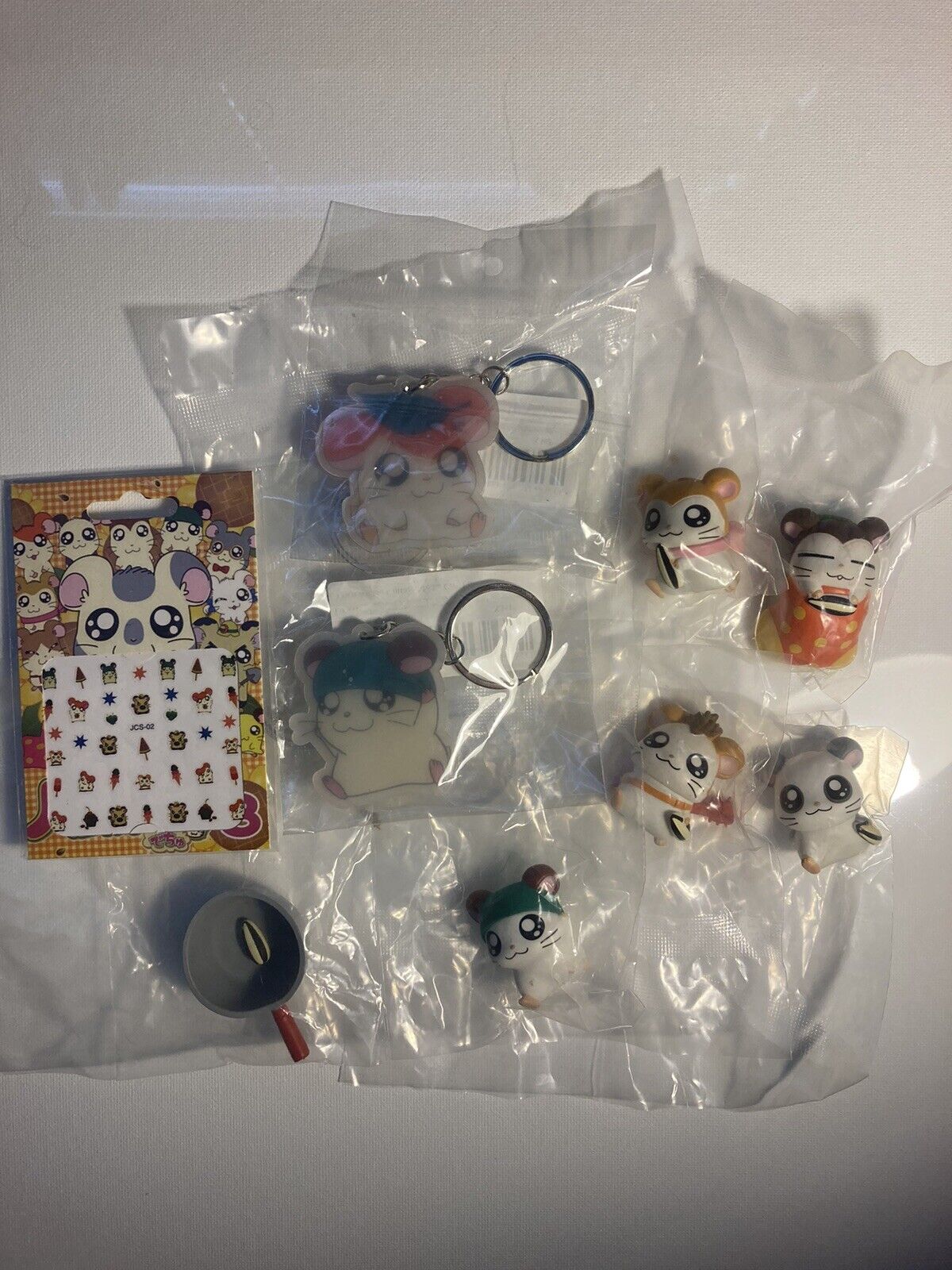Hamtaro Bundle - Brand New Figures, Keychains, And Nail Stickers