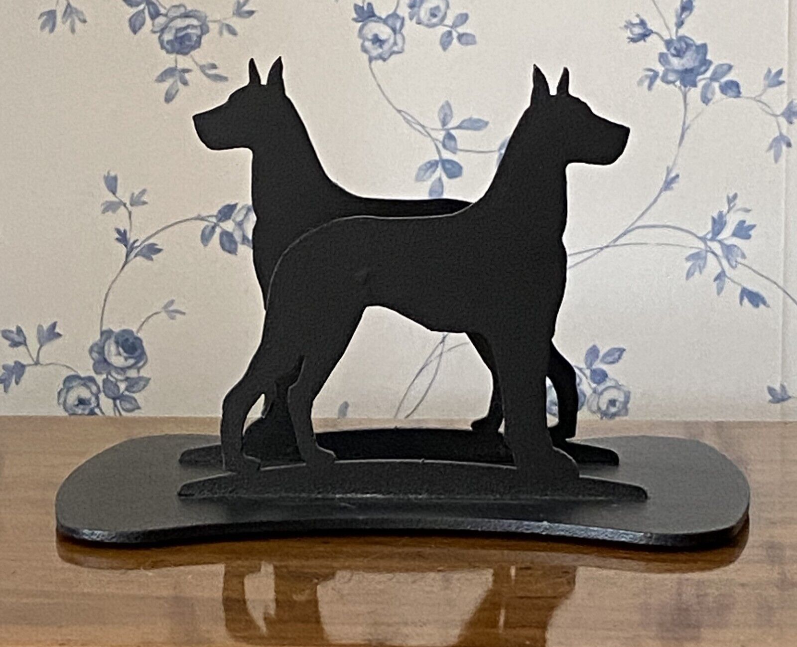 Great Dane Dog Silhouette Napkin or Letter Holder ~ Powder Coated Steel ~ Unused