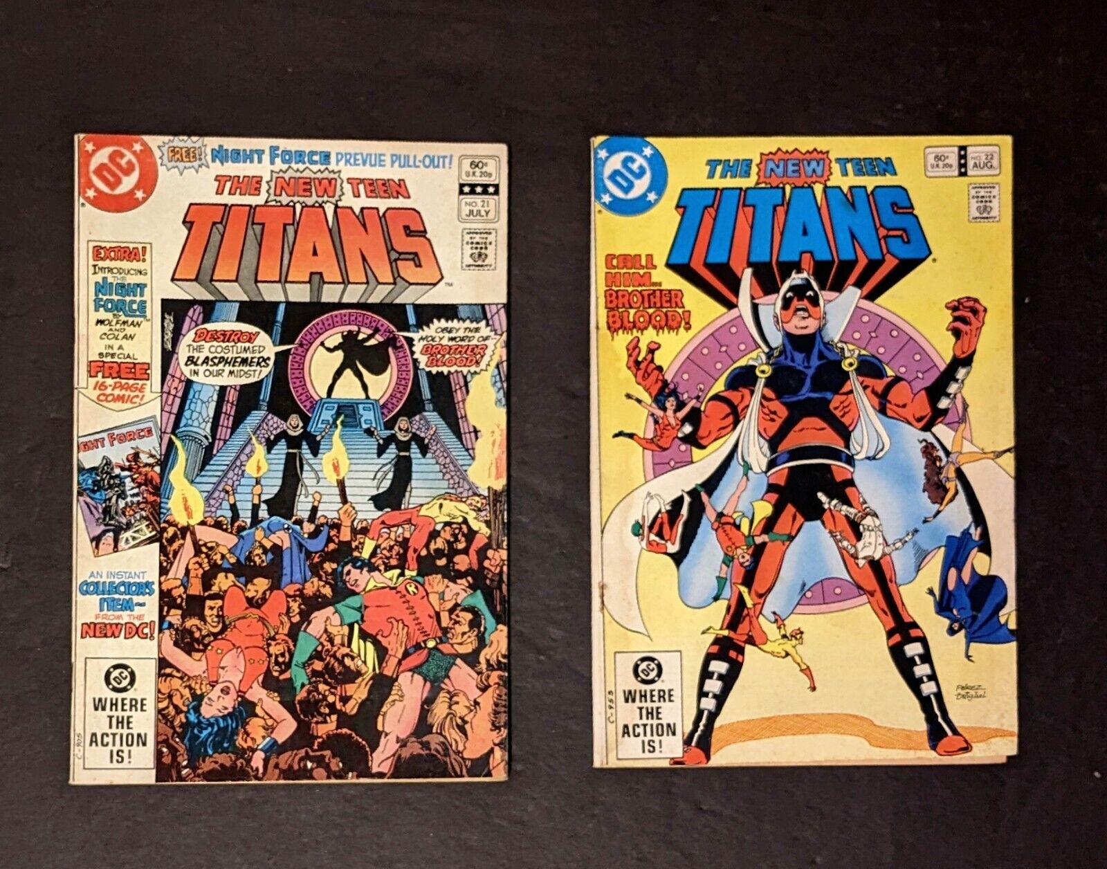 The New Teen Titans Brother Blood Book Lot - Robin Starfire Cyborg - DC Comics