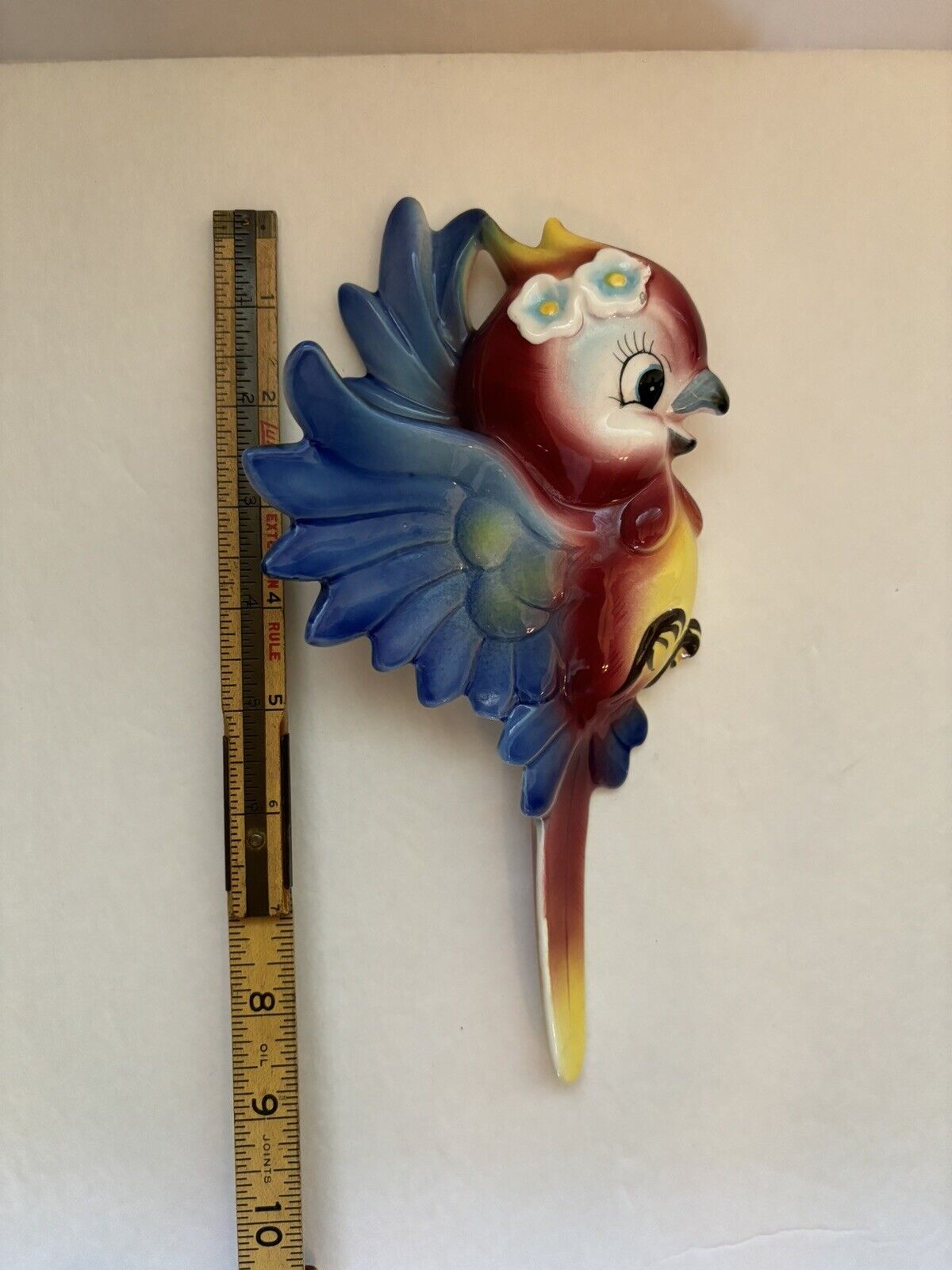Vintage Py Parrot Anthropormorphic Bird Wall Plaque