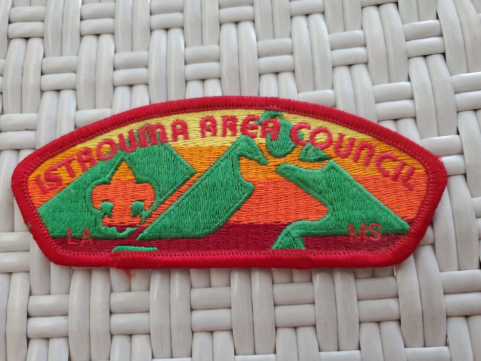 BSA ISTROUMA AREA COUNCIL OA 479 FLAP RARE VARIETY GREEN AND RED JSP CSP MINT