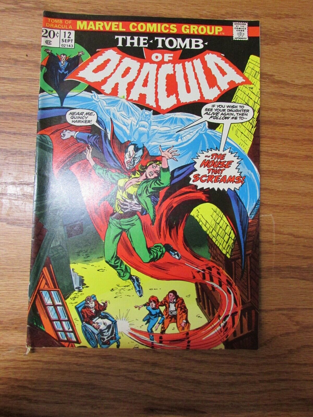 Vintage Marvel Comics The Tomb Of Dracula Vol. 1 No. 12 Sept. 1973 Comic Book