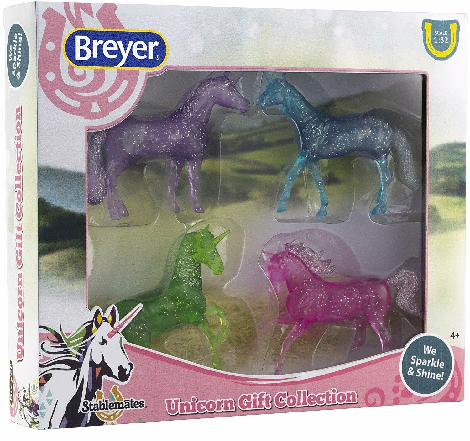 Breyer Horses Stablemate Glitter Unicorn Gift Collection Set #6048 - Set of 4
