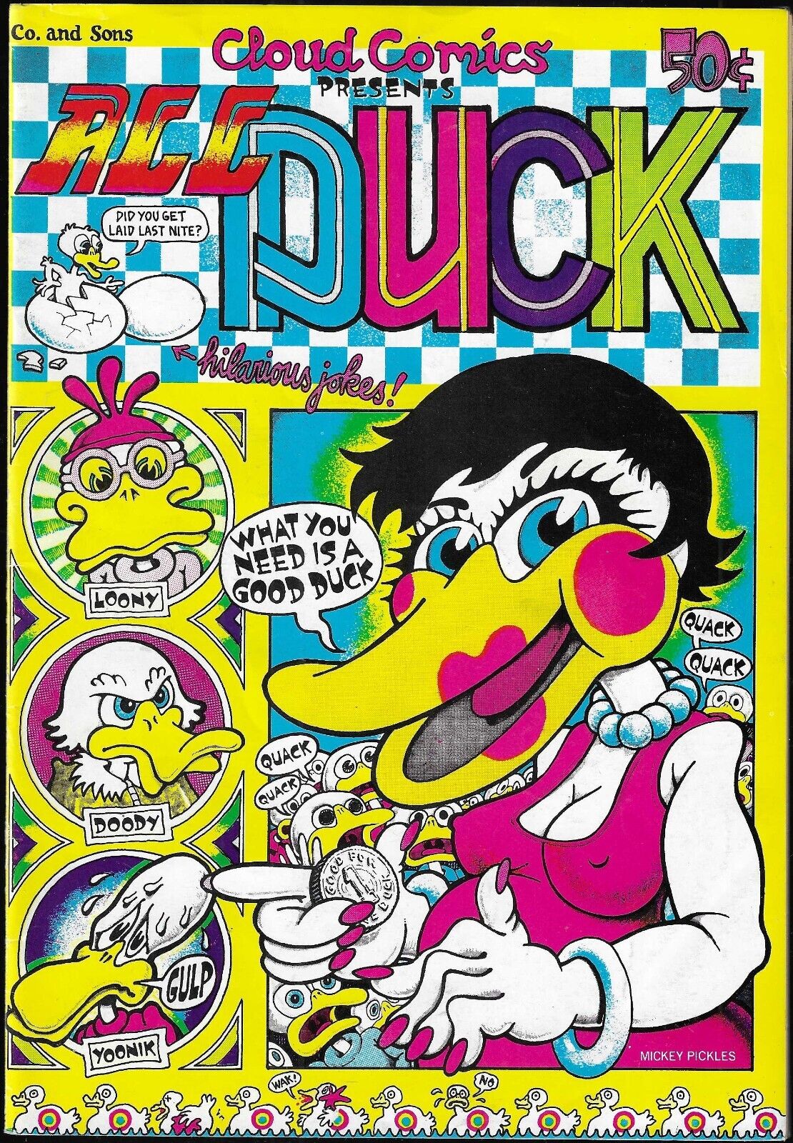 ALL DUCK #1 - B&W funny animal comic (Co. & Sons, 1972) - high grade