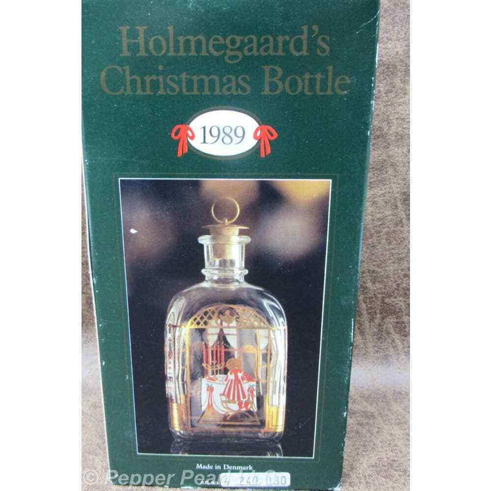 Holmegaards Christmas Bottle Juleflaske 1989 Jette Frolich Michael Ban Denmark