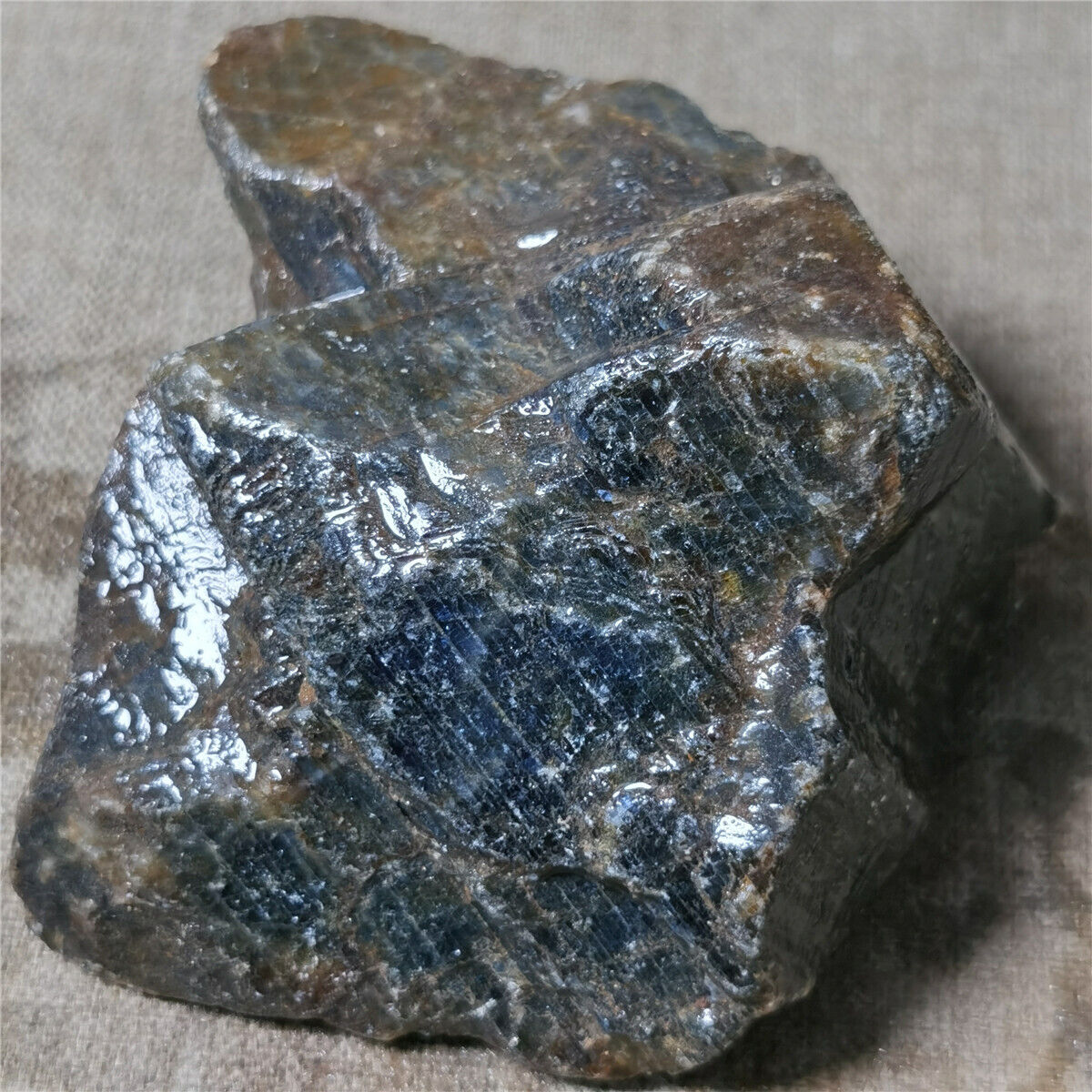 264g Natural Unheated Blue Sapphire Corundum Facet Rough Specimen #1873