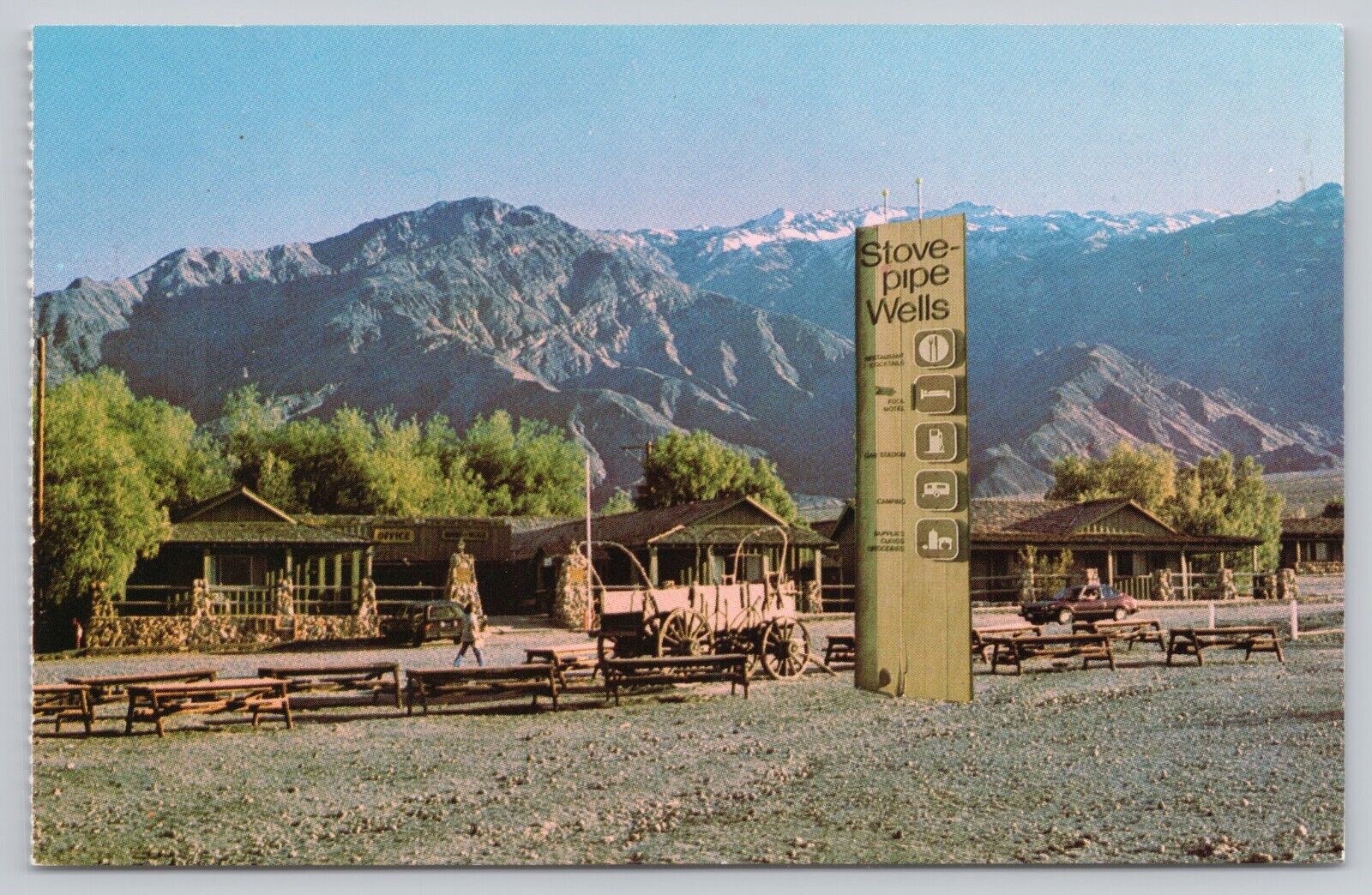 Death Valley California Stove Pipe Wells Village Fred Harvey, Vintage Postcard