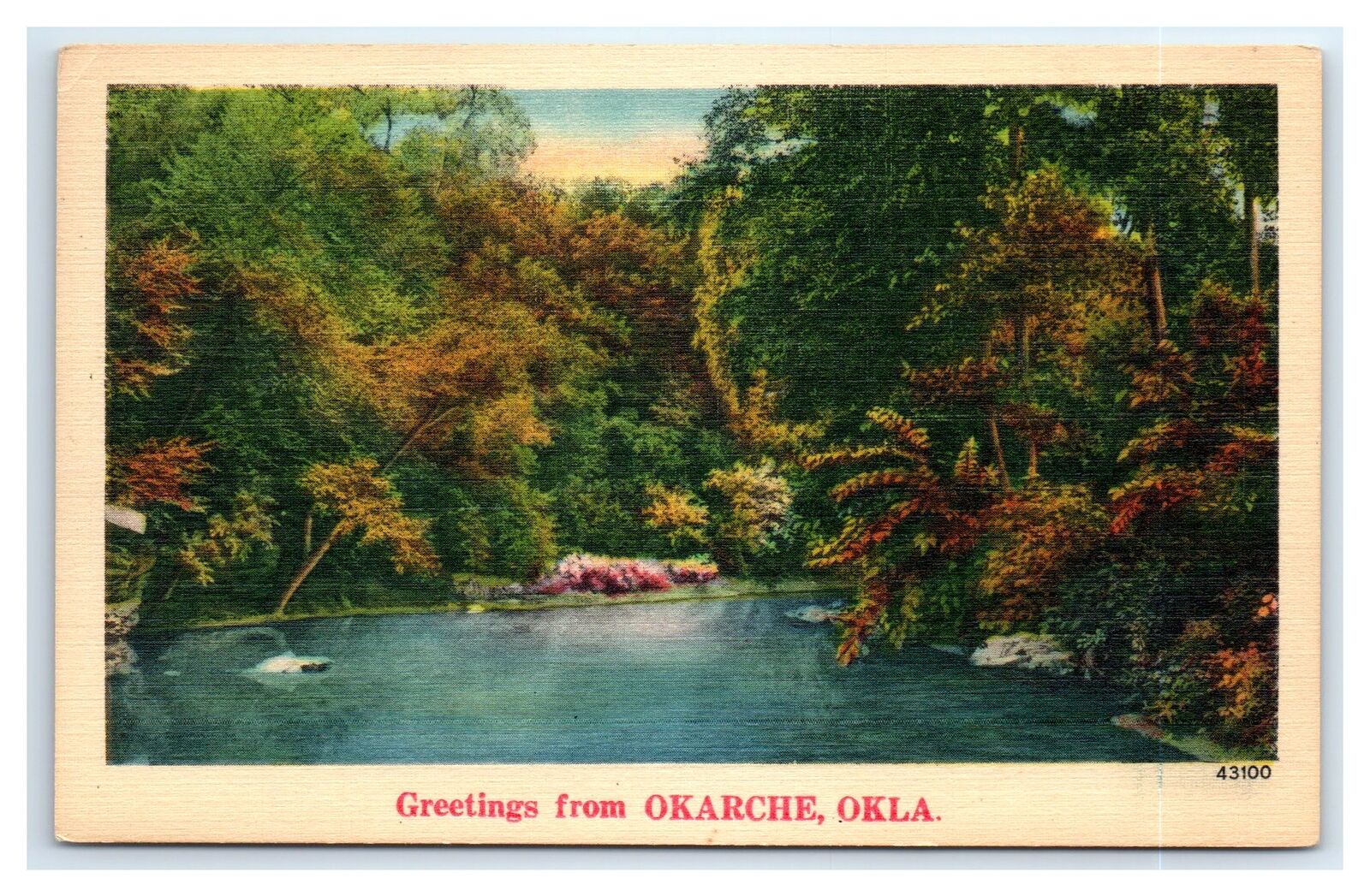 OKARCHE, OK Postcard-  GREETINGS FROM OKARCHE OKLA - NYCE
