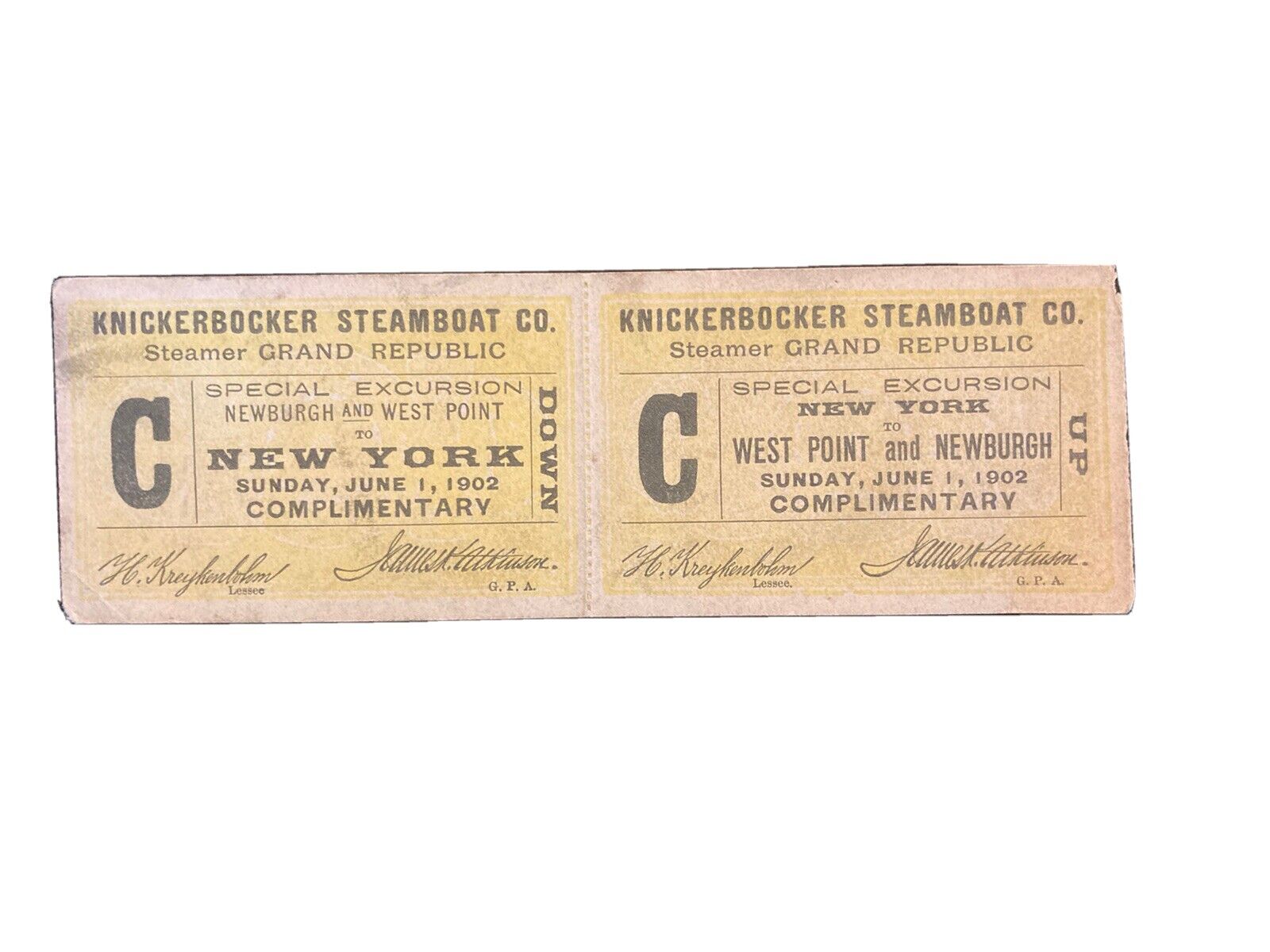 1902 Knickerbocker Steamboat Co Steamer Grand Republic