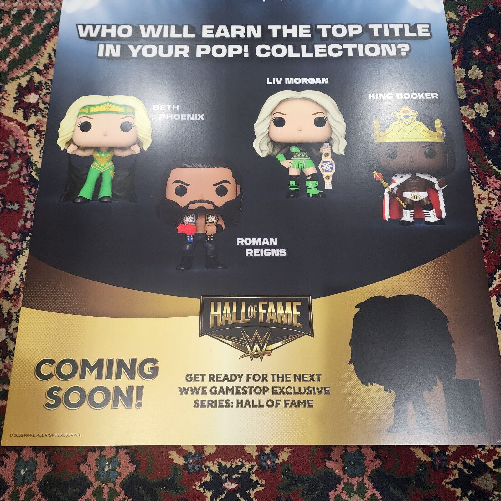 2023 WWE Funko Pop Poster Hall Of Fame 24” x 24”
