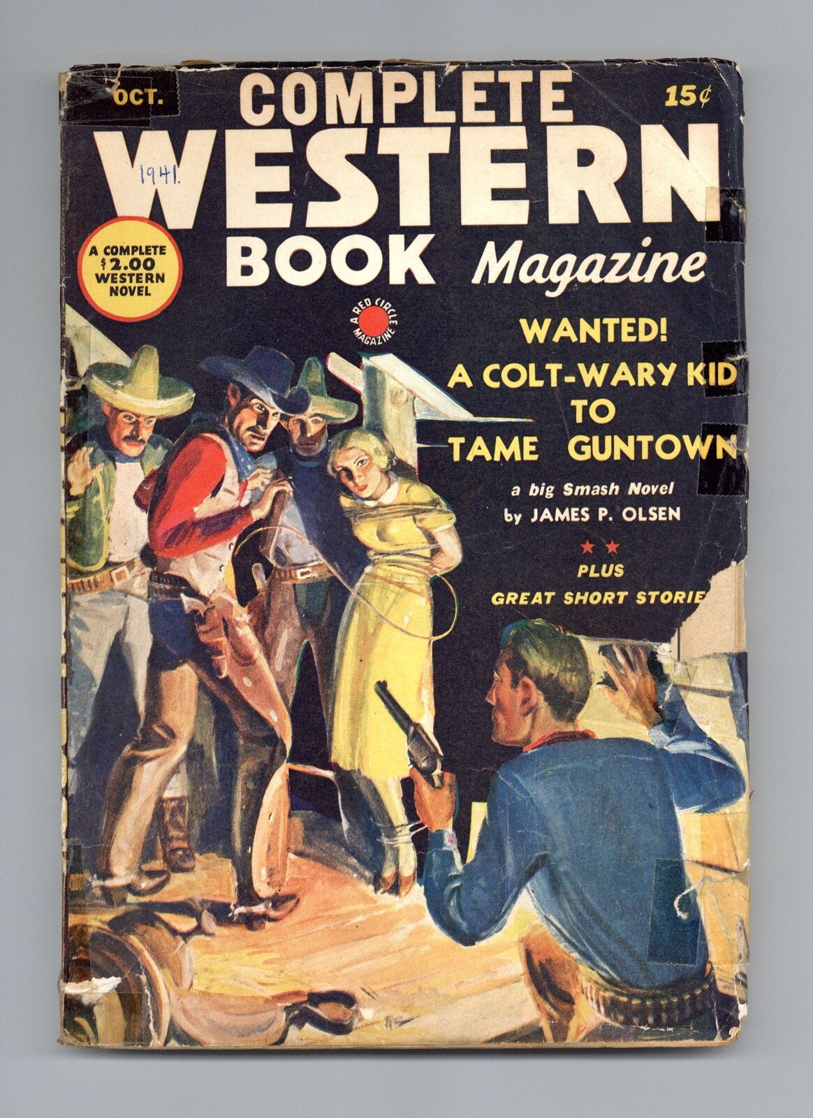Complete Western Book Magazine Pulp Oct 1941 Vol. 13 #6 FR