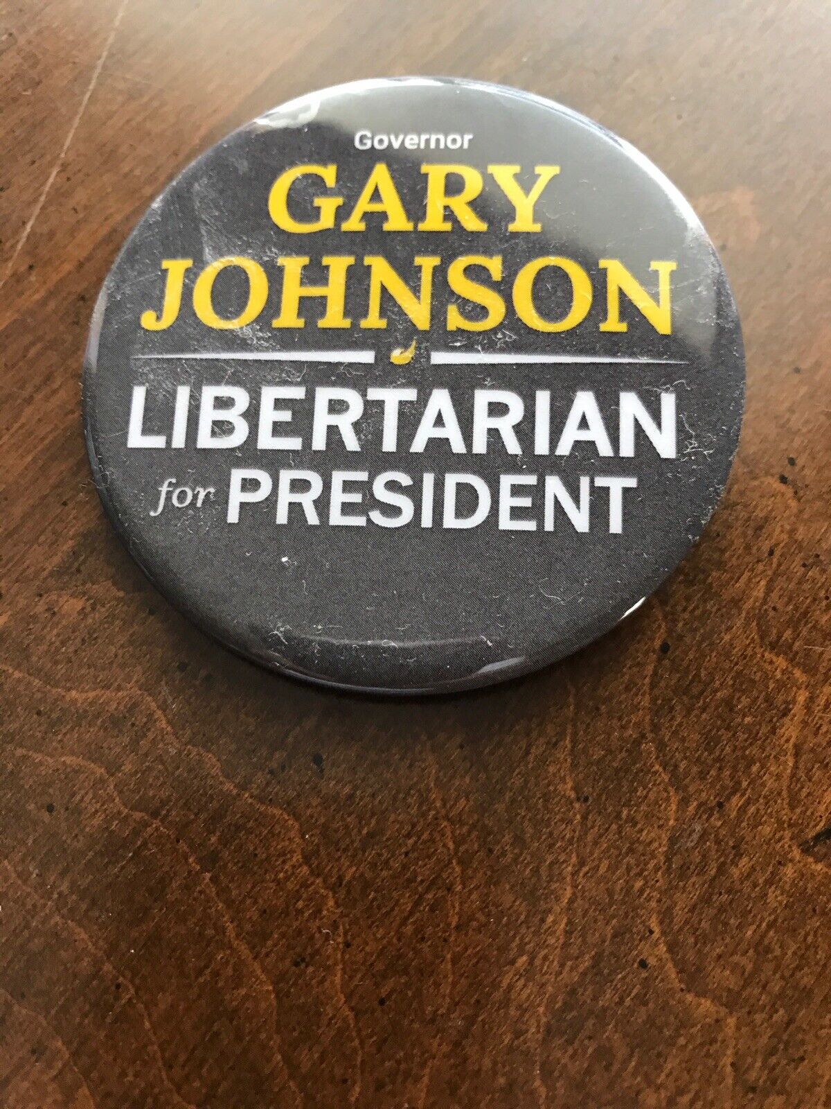 Official Gary Johnson Libertarian Presidential Poltical Pinback Button