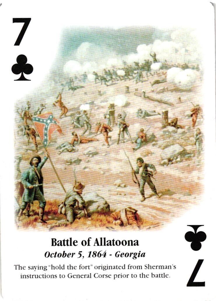 Battle of Allatoona Georgia Civil War Playing Card