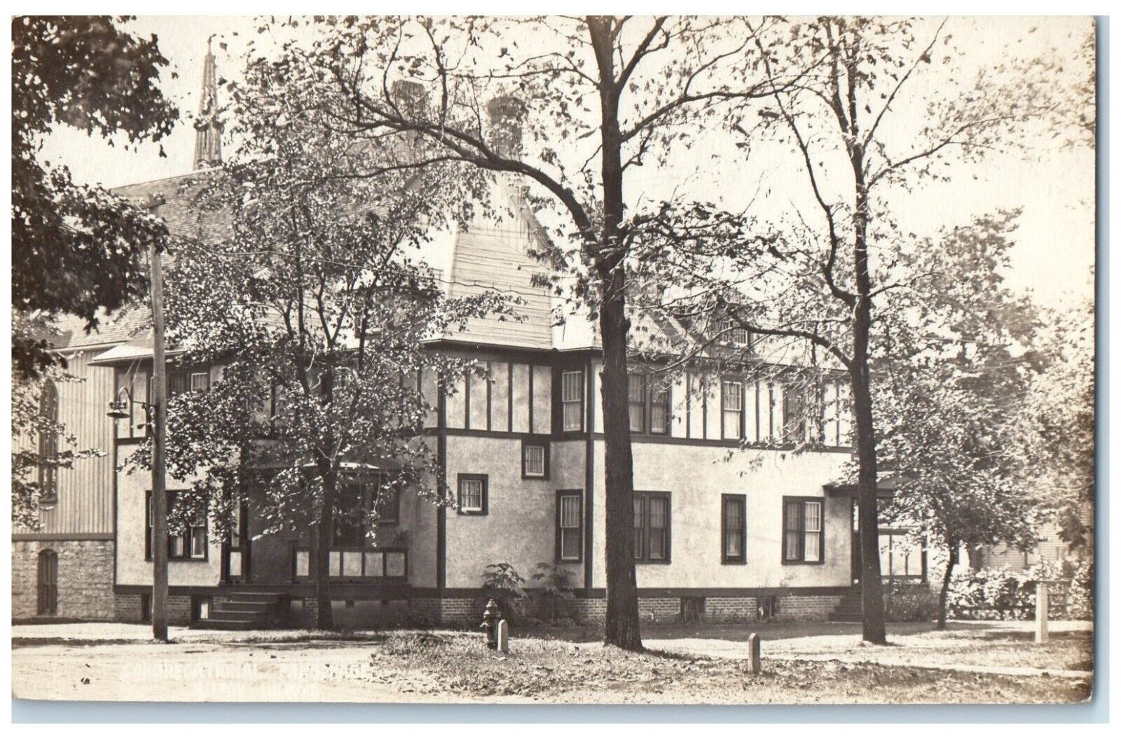 c1910's Congregational Parsonage Amboy Illinois IL RPPC Photo Antique Postcard