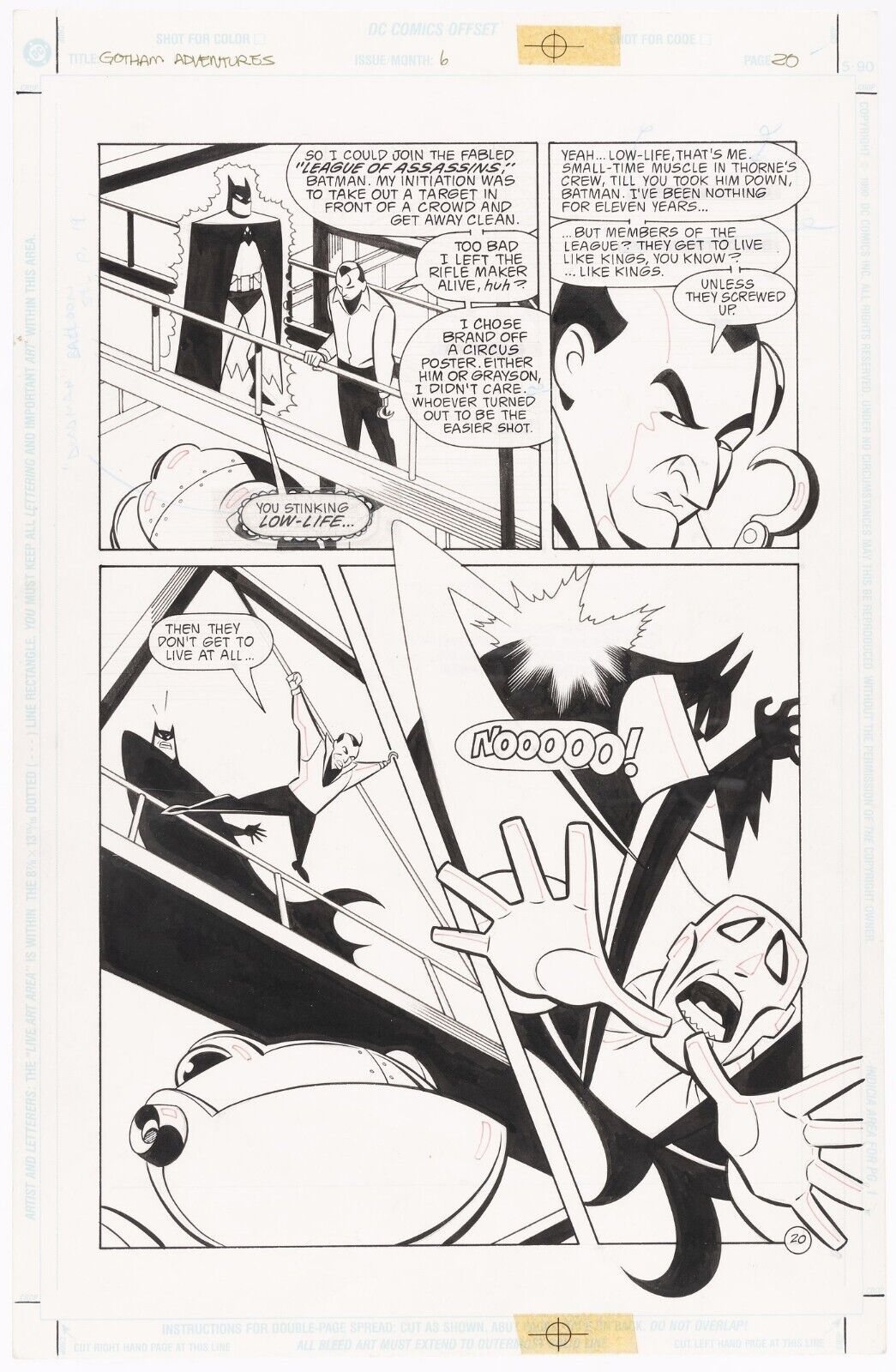 BATMAN GOTHAM ADVENTURES 6 Page 20 Original Art RICK BURCHETT/T BEATTY 1998 DC