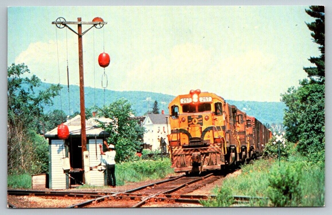 Maine Central Train Railway RR Railroad Train Locomotive  Postcard