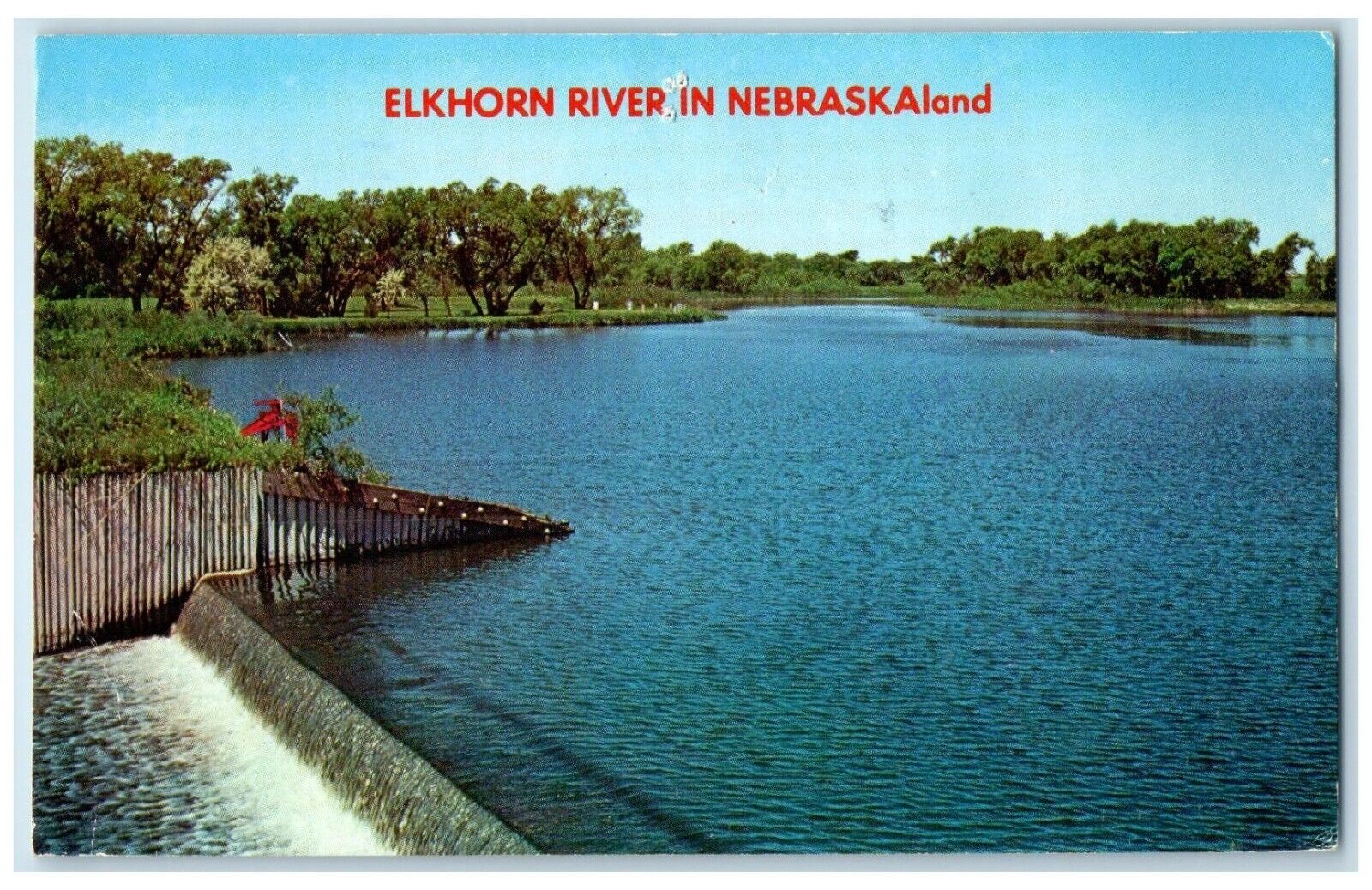 1984 Elkhorn River Sand Hills Bassett Flows State Recreation Nebraska Postcard