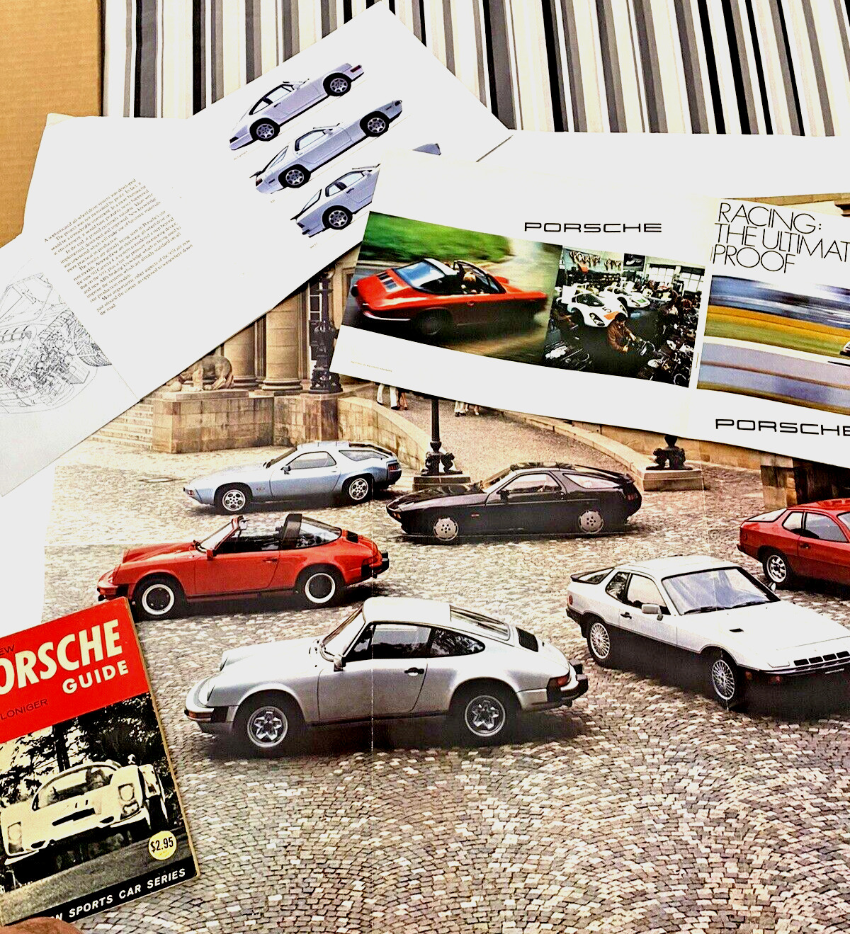 4 VINTAGE 1960s -79  PORSCHE  dealer catalog  BROCHURES NRMT LOT