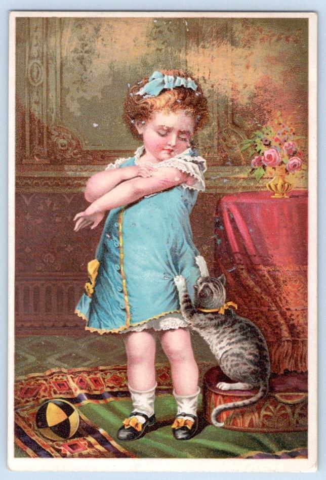 1880's CLINTON NEW JERSEY CW ALTEMUS NAUGHTY PUSS DR JAYNES QUACKERY TRADE CARD