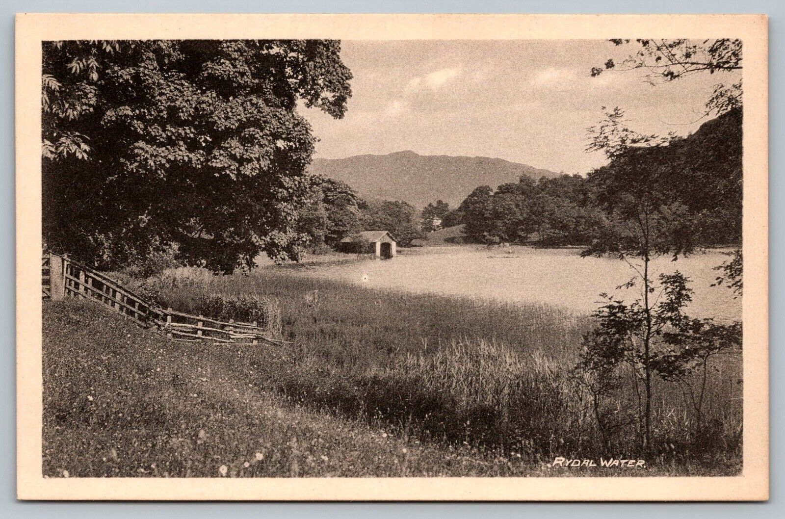 Postcard Rydal Water Wansfell England Keswick Maysons Series Barn Meadow 