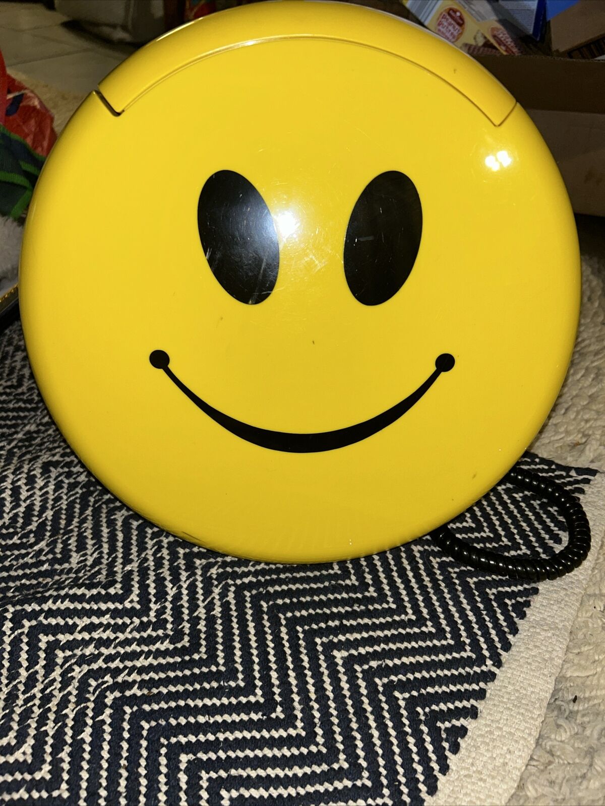 Vintage 1997 Smiley Face Telephone by TeleMania Longwood Industries Happy Phone