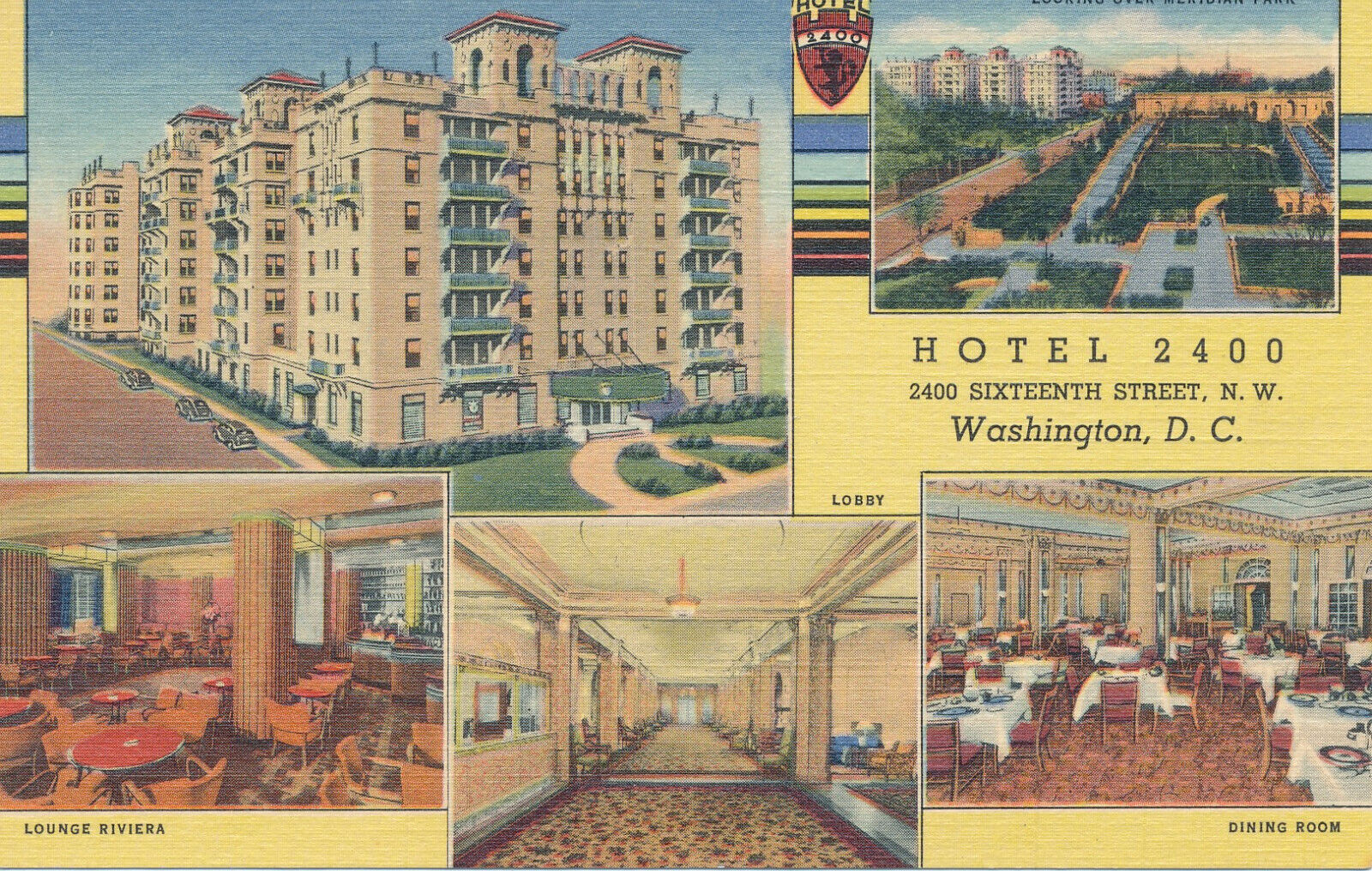 Unmailed linen Hotel 2400 Washington DC multi view #694