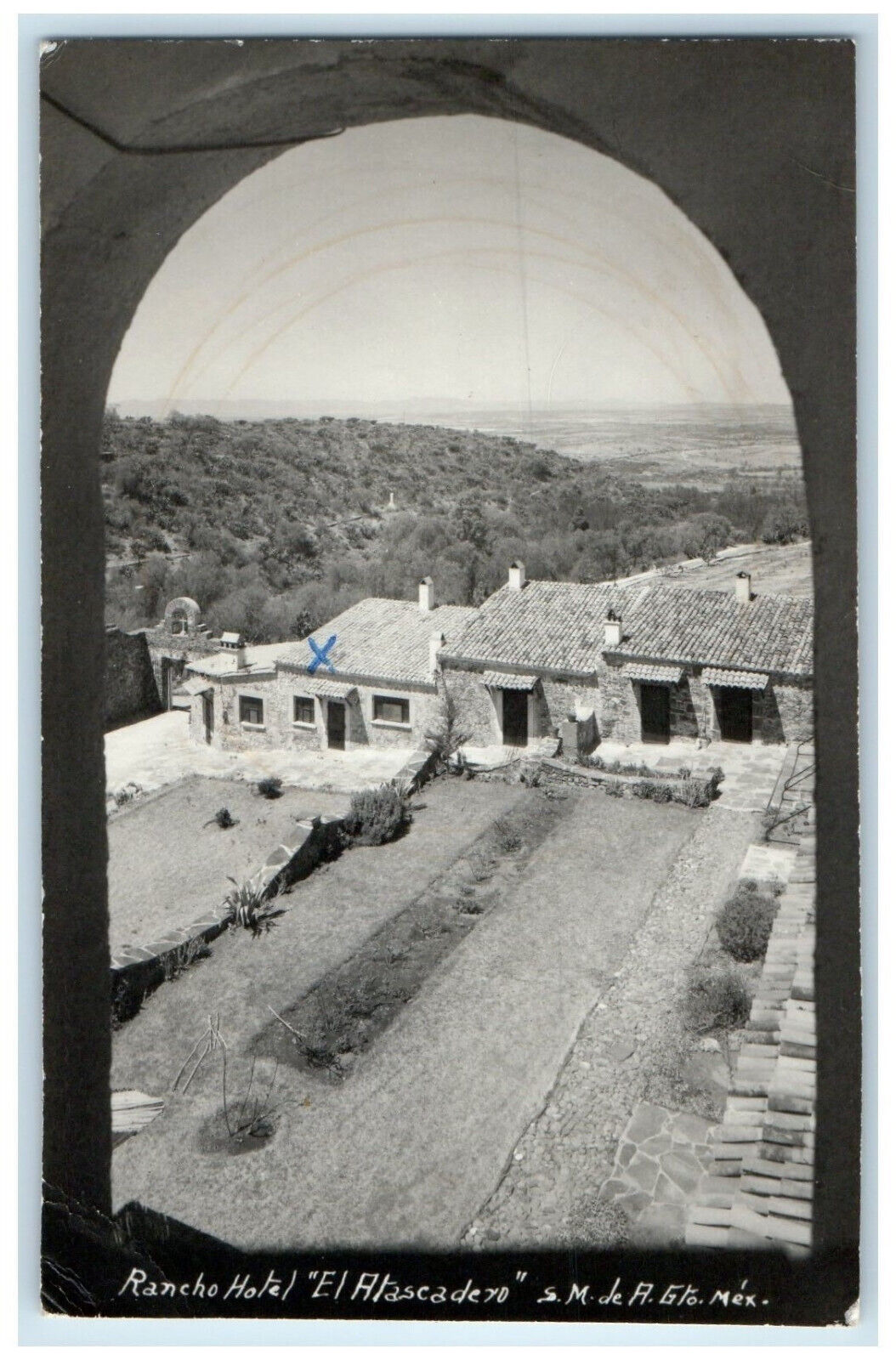 c1960\'s Rancho Hotel El Atascadero San Miguel de Allende MX RPPC Photo Postcard
