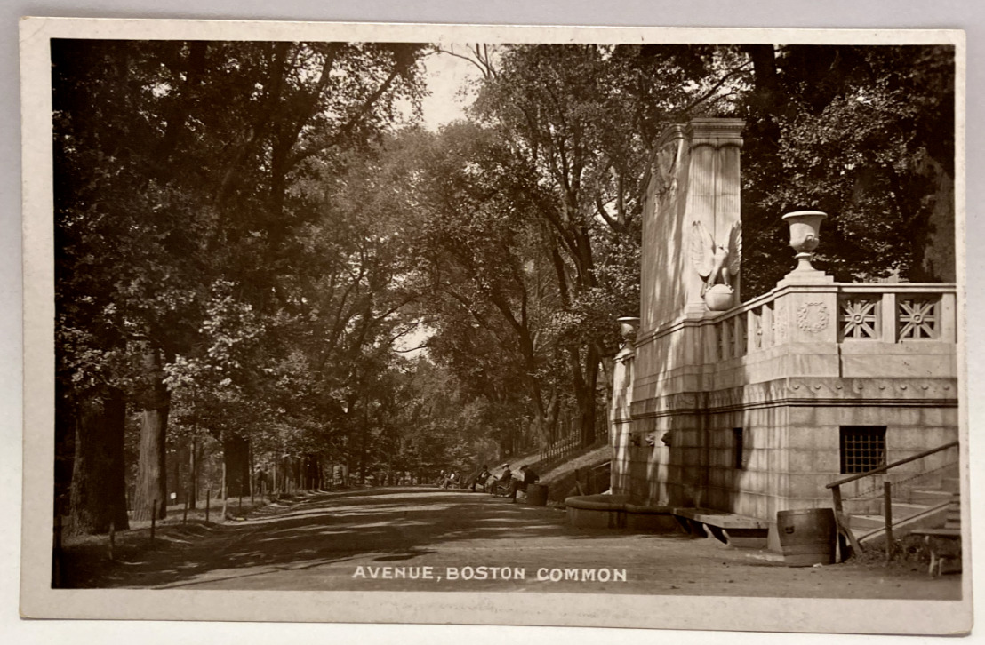 RPPC Avenue, Boston Common, Massachusetts MA Postcard
