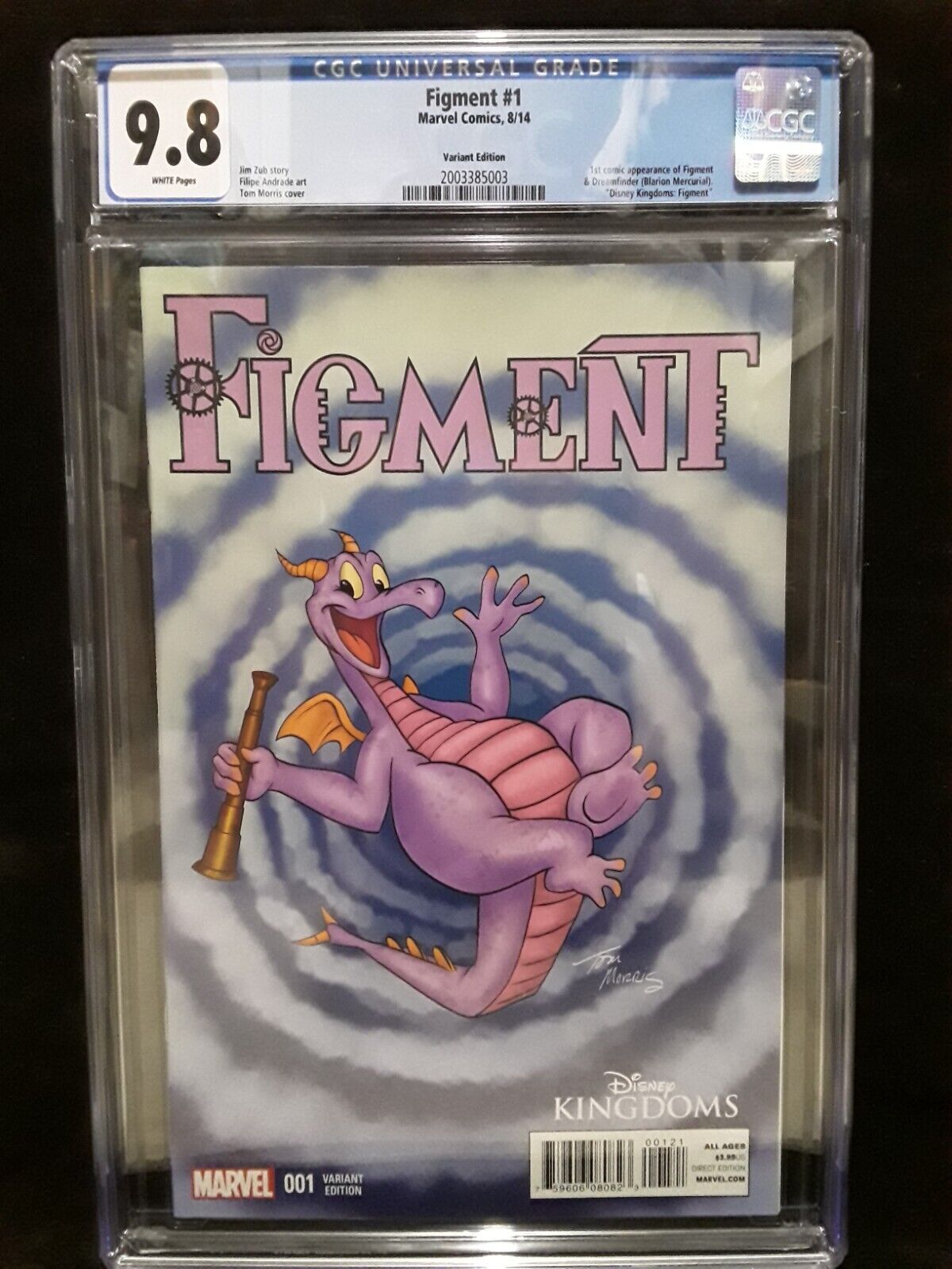 CGC 9.8 Figment # 1 1:25 Morris Variant 1st Appearance of Figment Disney Kingdom