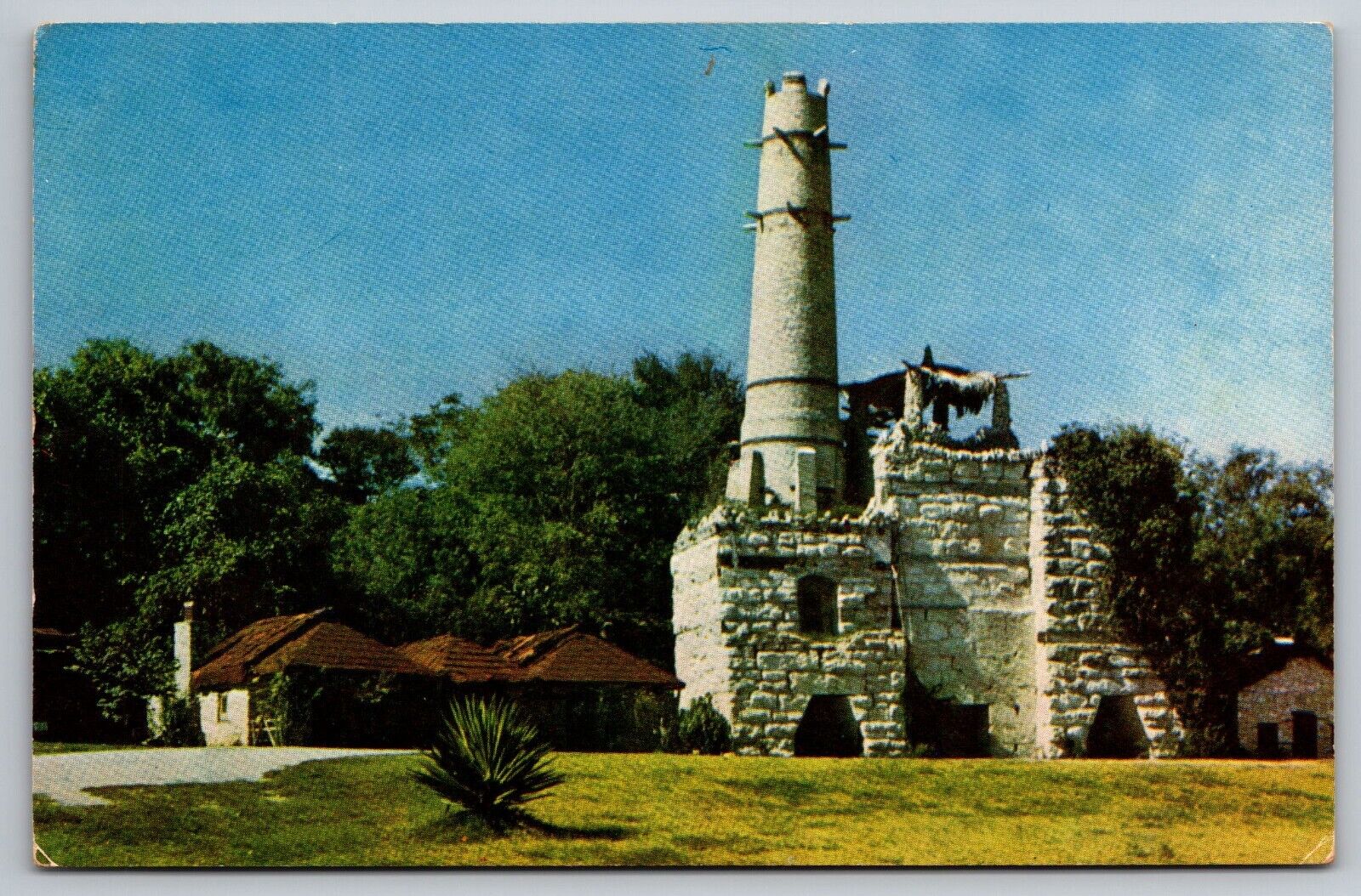 PostCard TX San Antonio Brackenridge Park Portland cement stack | c1960s Chrome